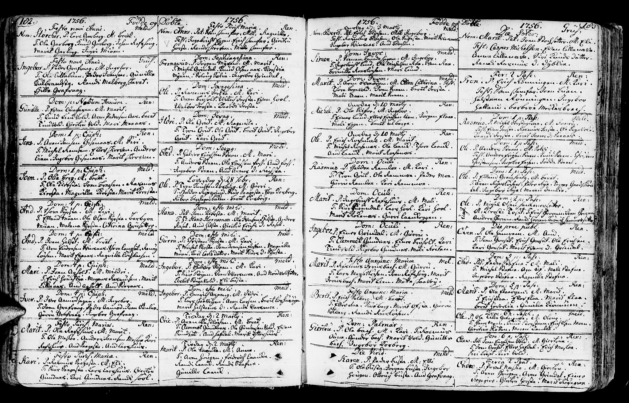 Ministerialprotokoller, klokkerbøker og fødselsregistre - Sør-Trøndelag, SAT/A-1456/672/L0851: Parish register (official) no. 672A04, 1751-1775, p. 182-183