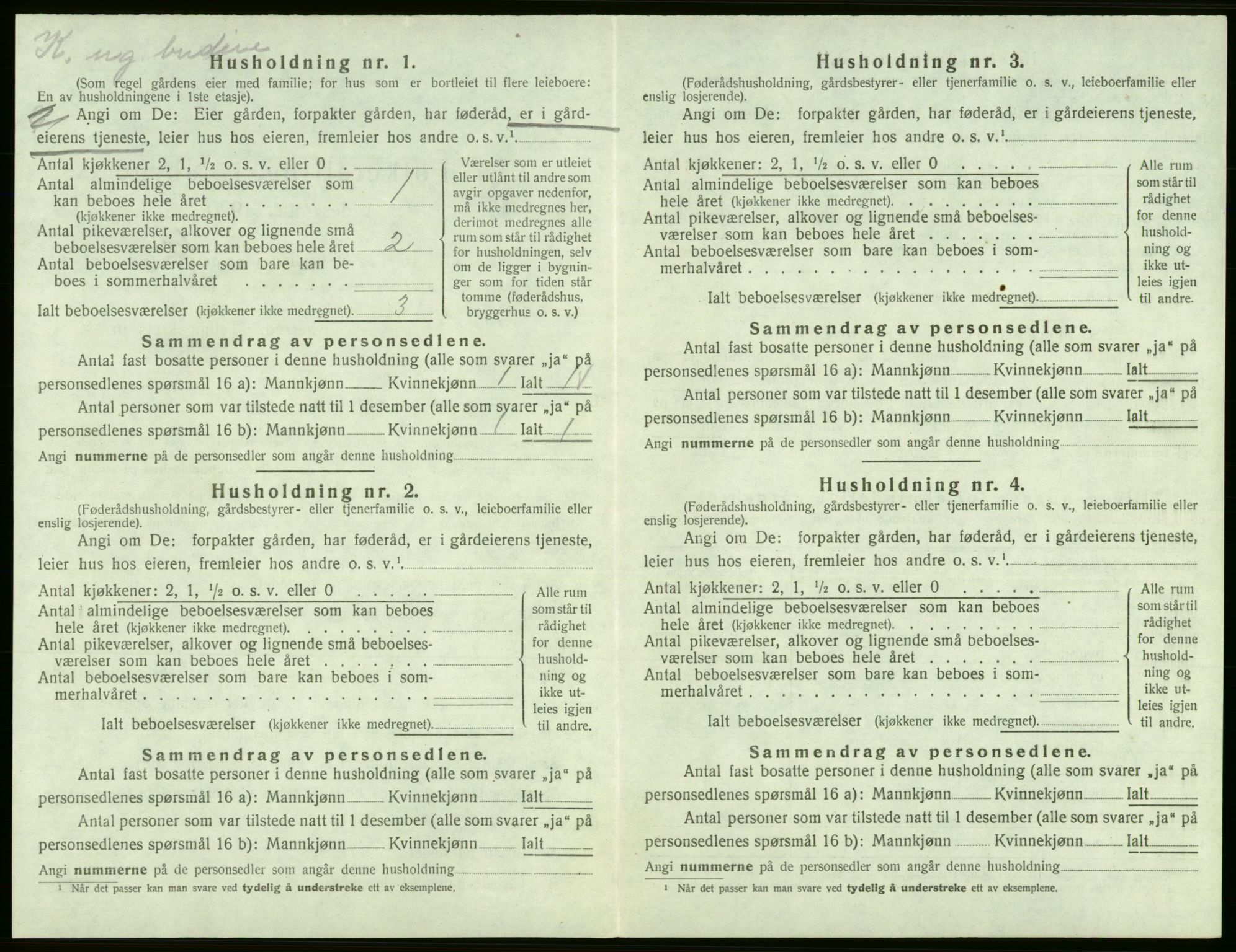 SAB, 1920 census for Jondal, 1920, p. 356