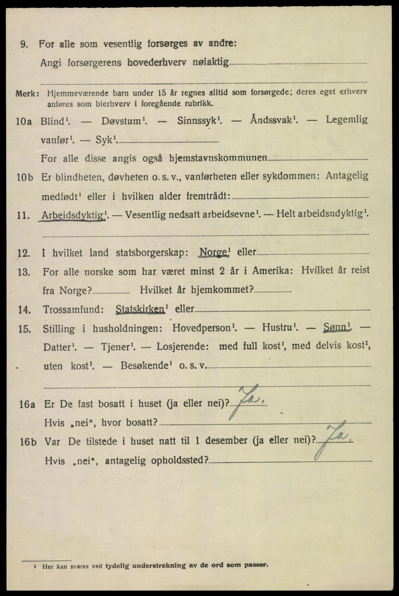 SAK, 1920 census for Austre Moland, 1920, p. 556