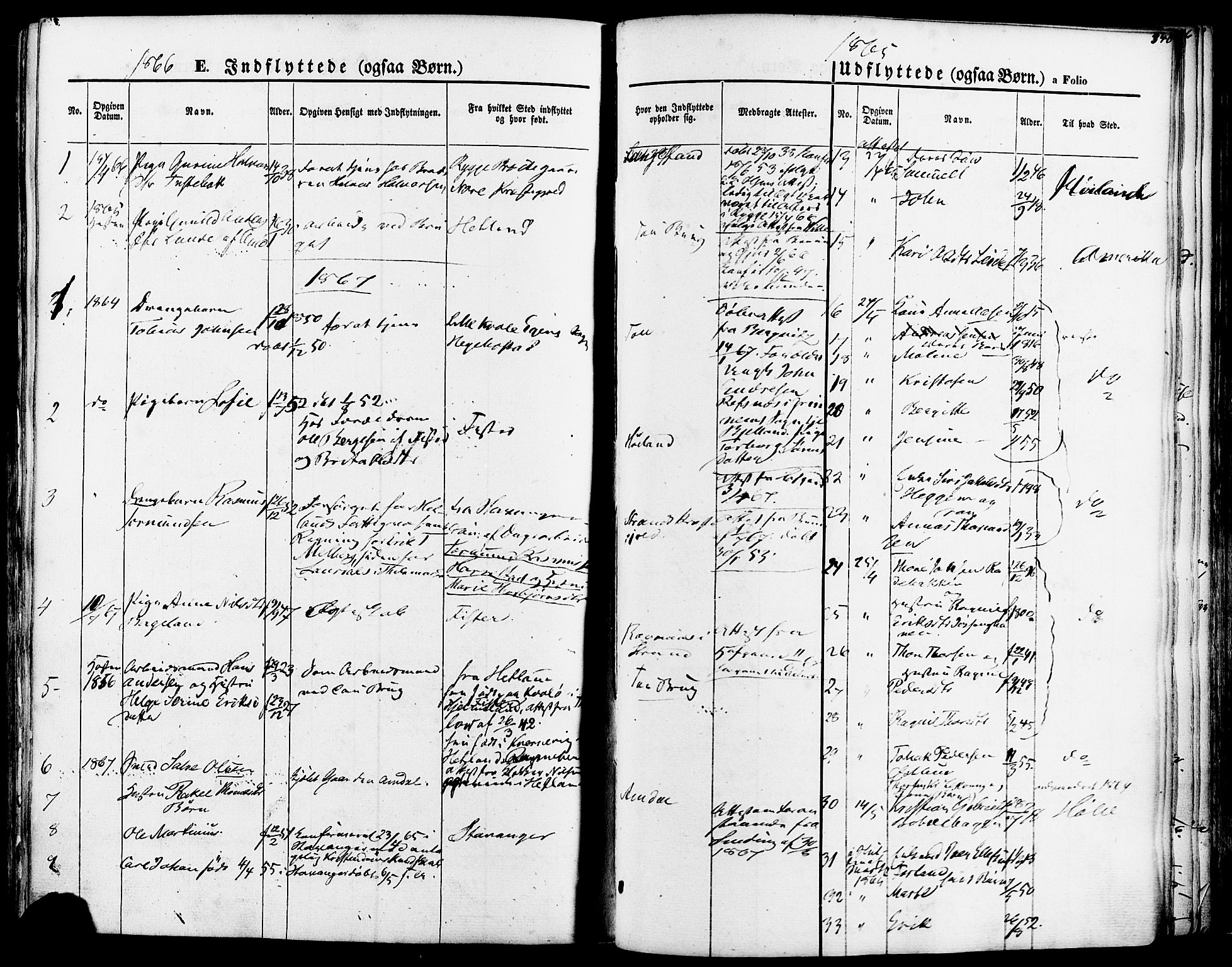 Strand sokneprestkontor, AV/SAST-A-101828/H/Ha/Haa/L0007: Parish register (official) no. A 7, 1855-1881, p. 340