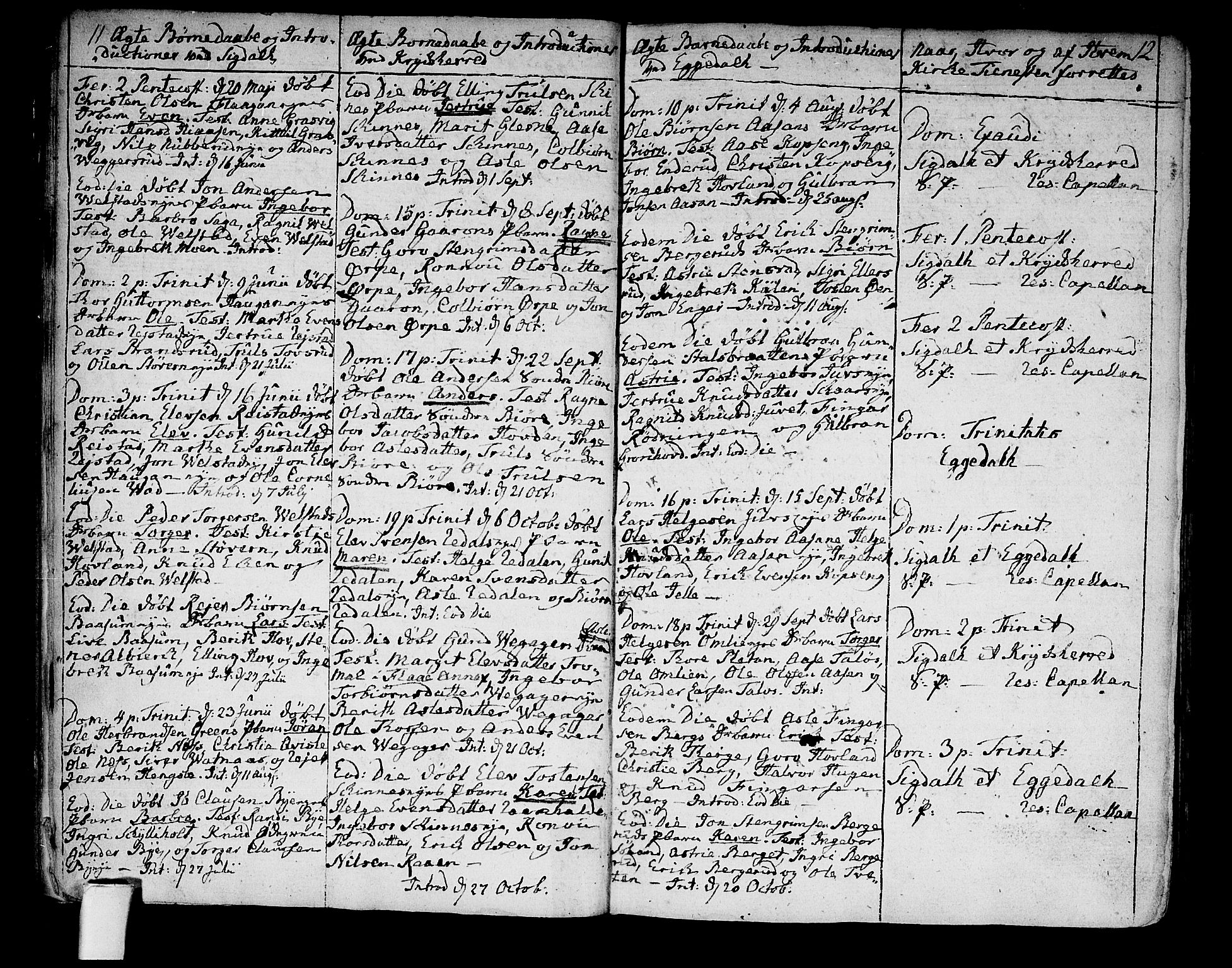 Sigdal kirkebøker, SAKO/A-245/F/Fa/L0003: Parish register (official) no. I 3, 1793-1811, p. 11-12