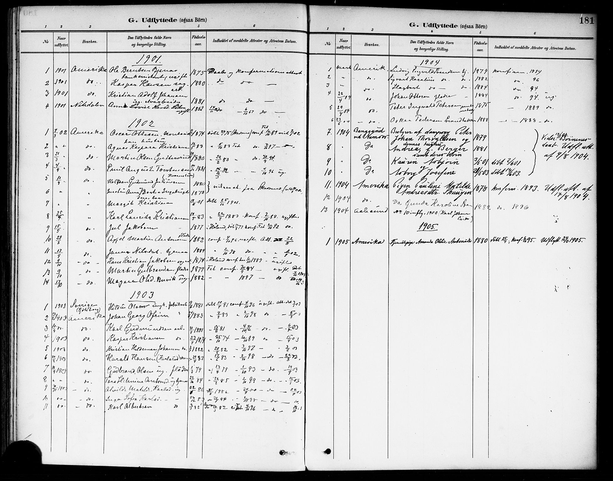 Fet prestekontor Kirkebøker, SAO/A-10370a/F/Fa/L0015: Parish register (official) no. I 15, 1892-1904, p. 181
