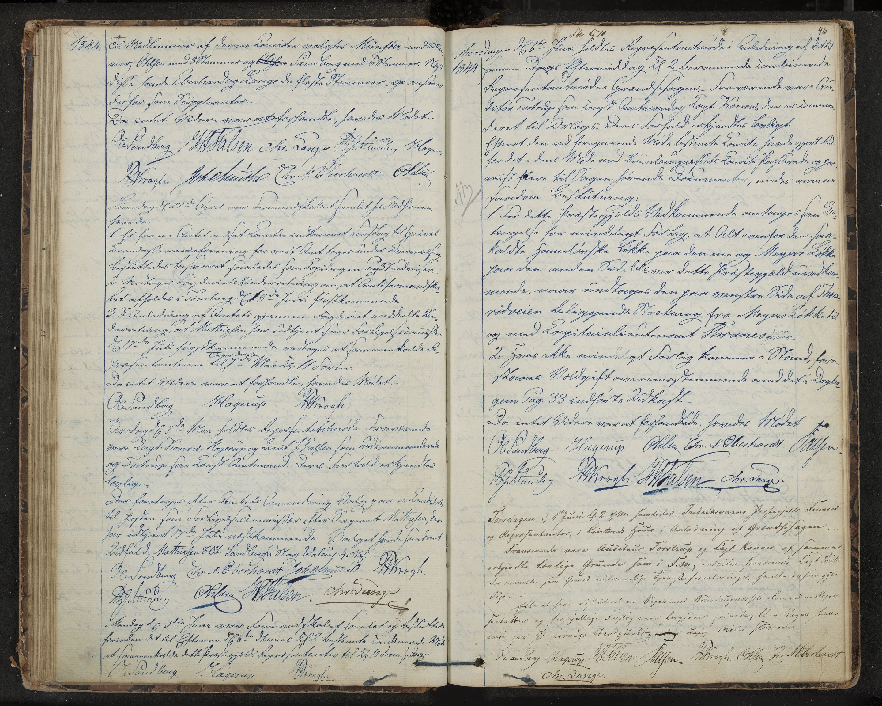 Stavern formannskap og sentraladministrasjon, IKAK/0708021/A/Aa/L0001: Møtebok, 1838-1859, p. 46