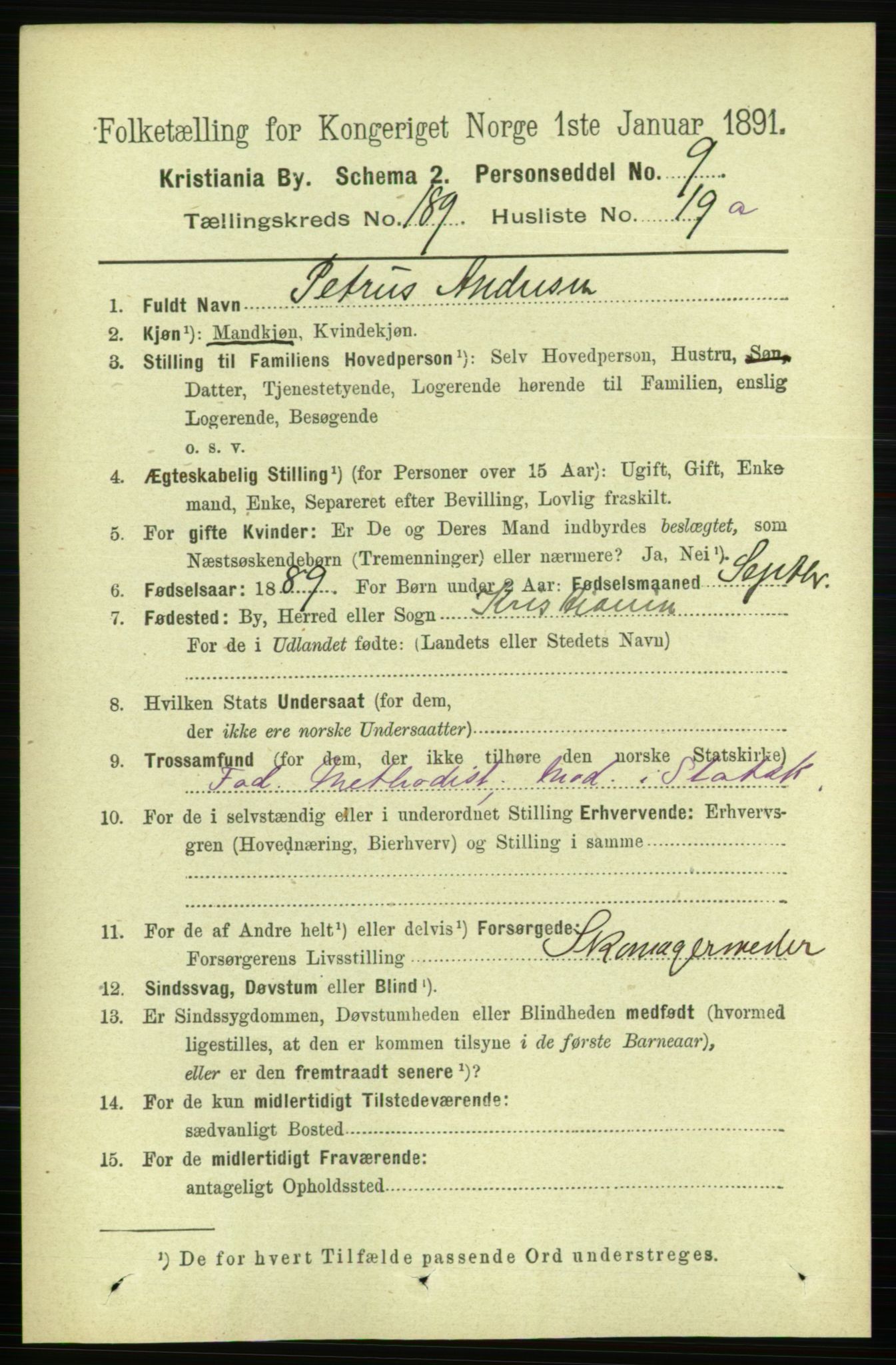 RA, 1891 census for 0301 Kristiania, 1891, p. 113936