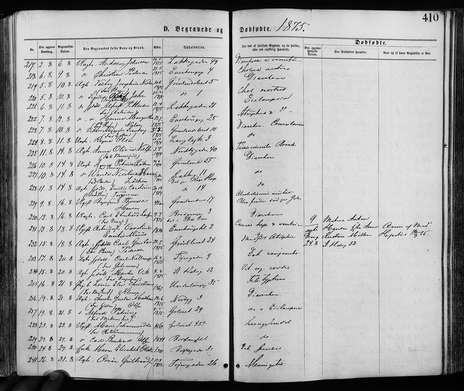 Grønland prestekontor Kirkebøker, SAO/A-10848/F/Fa/L0005: Parish register (official) no. 5, 1869-1880, p. 410