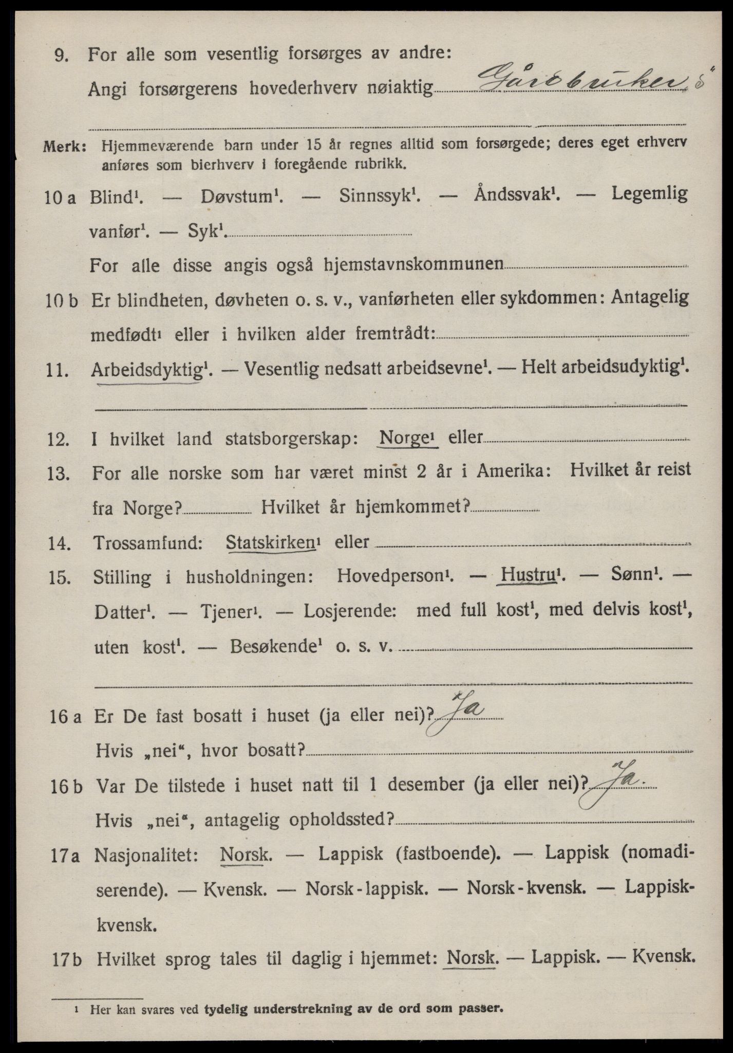 SAT, 1920 census for Oppdal, 1920, p. 5066