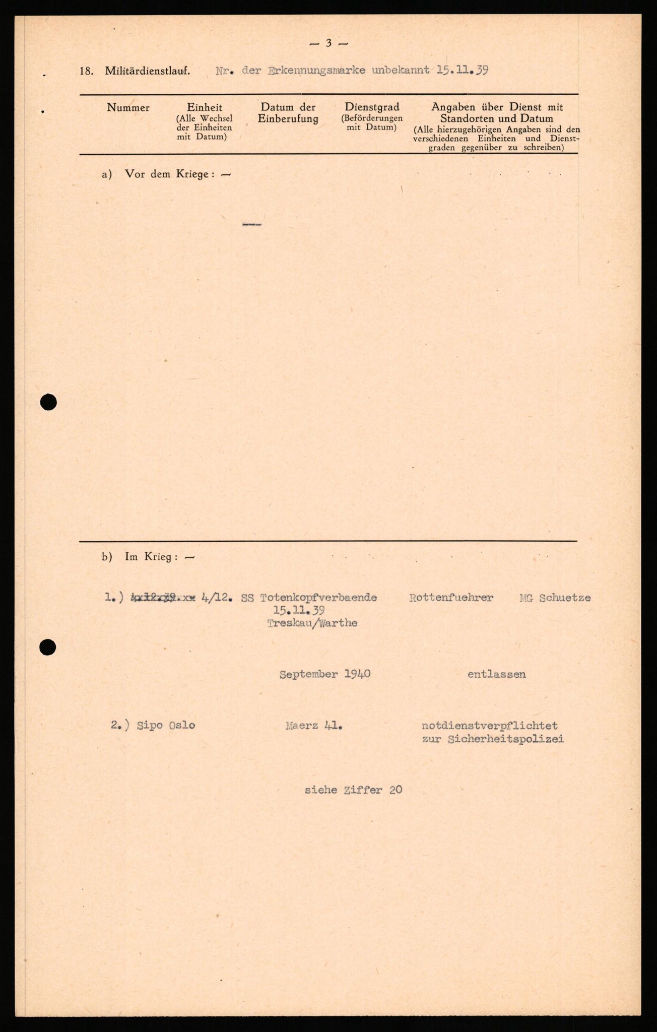 Forsvaret, Forsvarets overkommando II, AV/RA-RAFA-3915/D/Db/L0038: CI Questionaires. Tyske okkupasjonsstyrker i Norge. Østerrikere., 1945-1946, p. 261