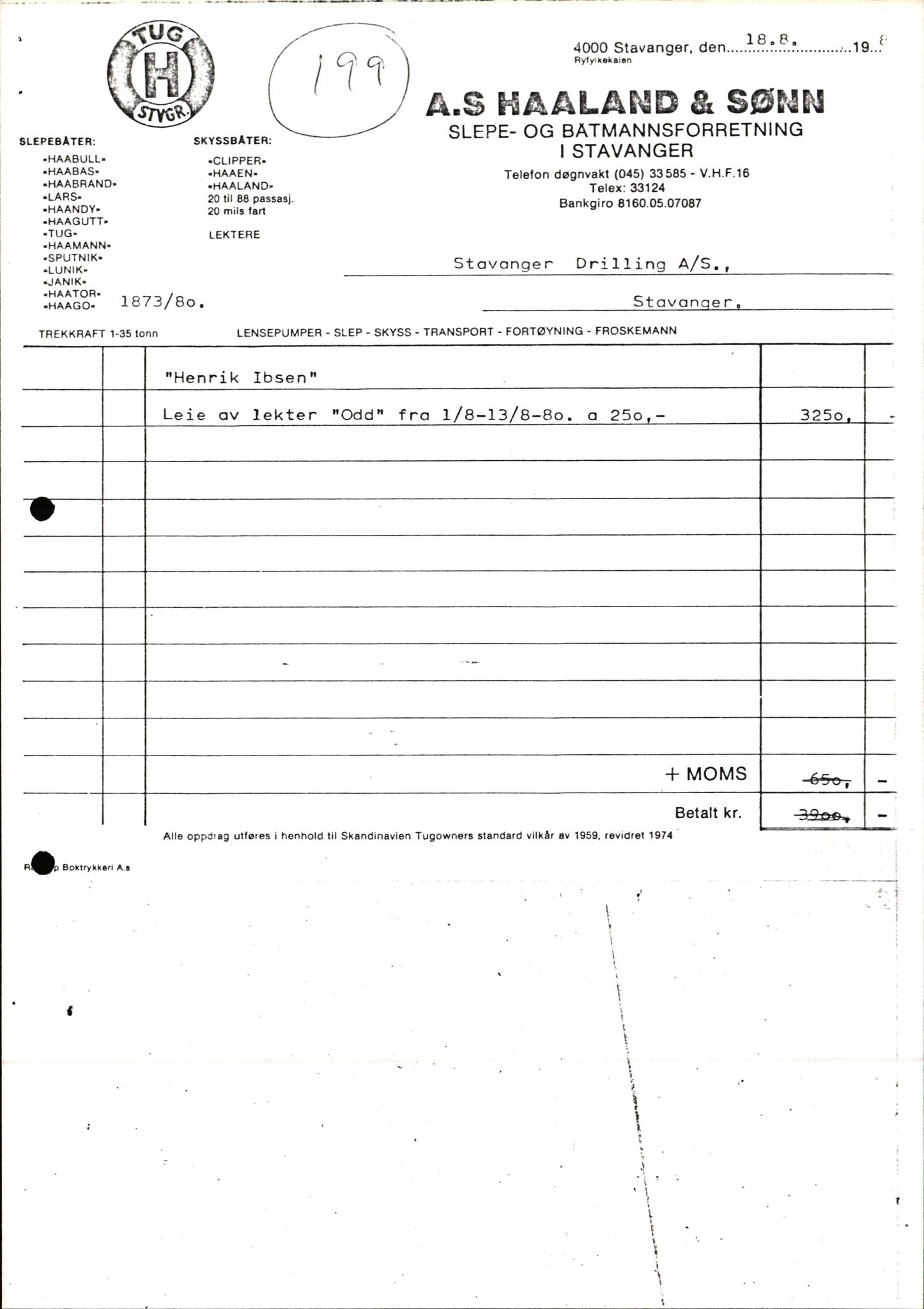 Pa 1503 - Stavanger Drilling AS, AV/SAST-A-101906/2/E/Ec/Eca/L0013: Sak og korrespondanse, 1980-1982