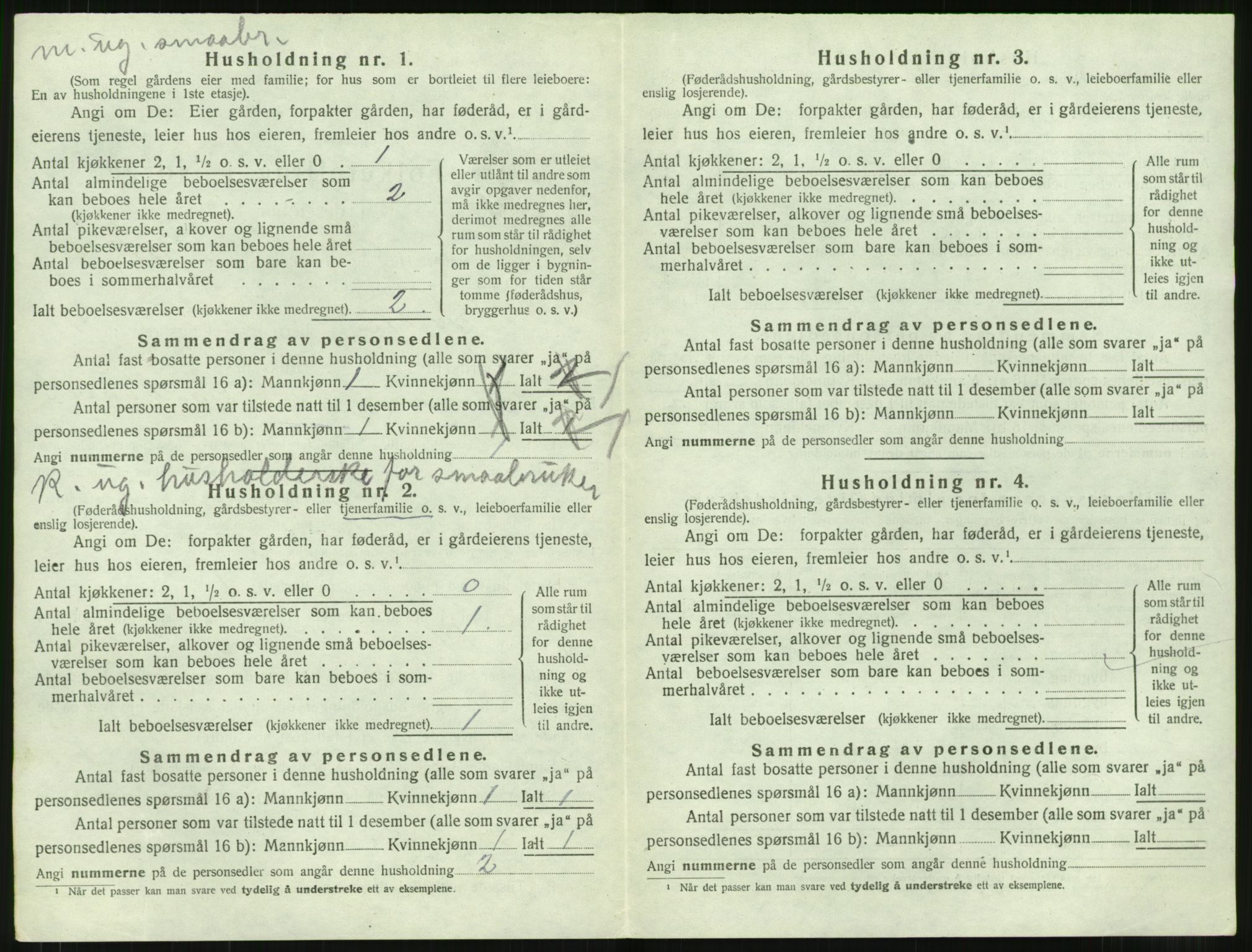 SAT, 1920 census for Sylte, 1920, p. 554