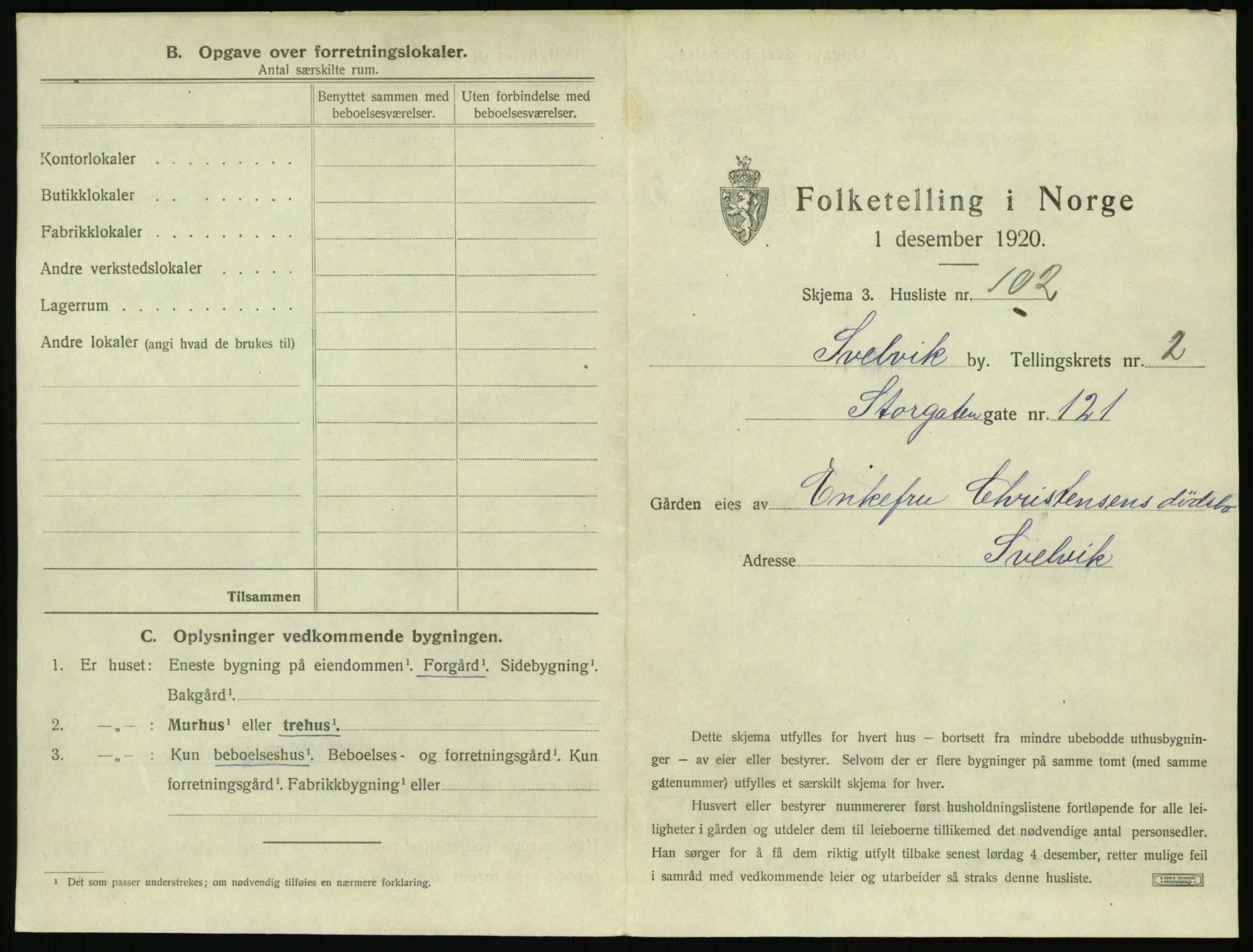 SAKO, 1920 census for Svelvik, 1920, p. 481