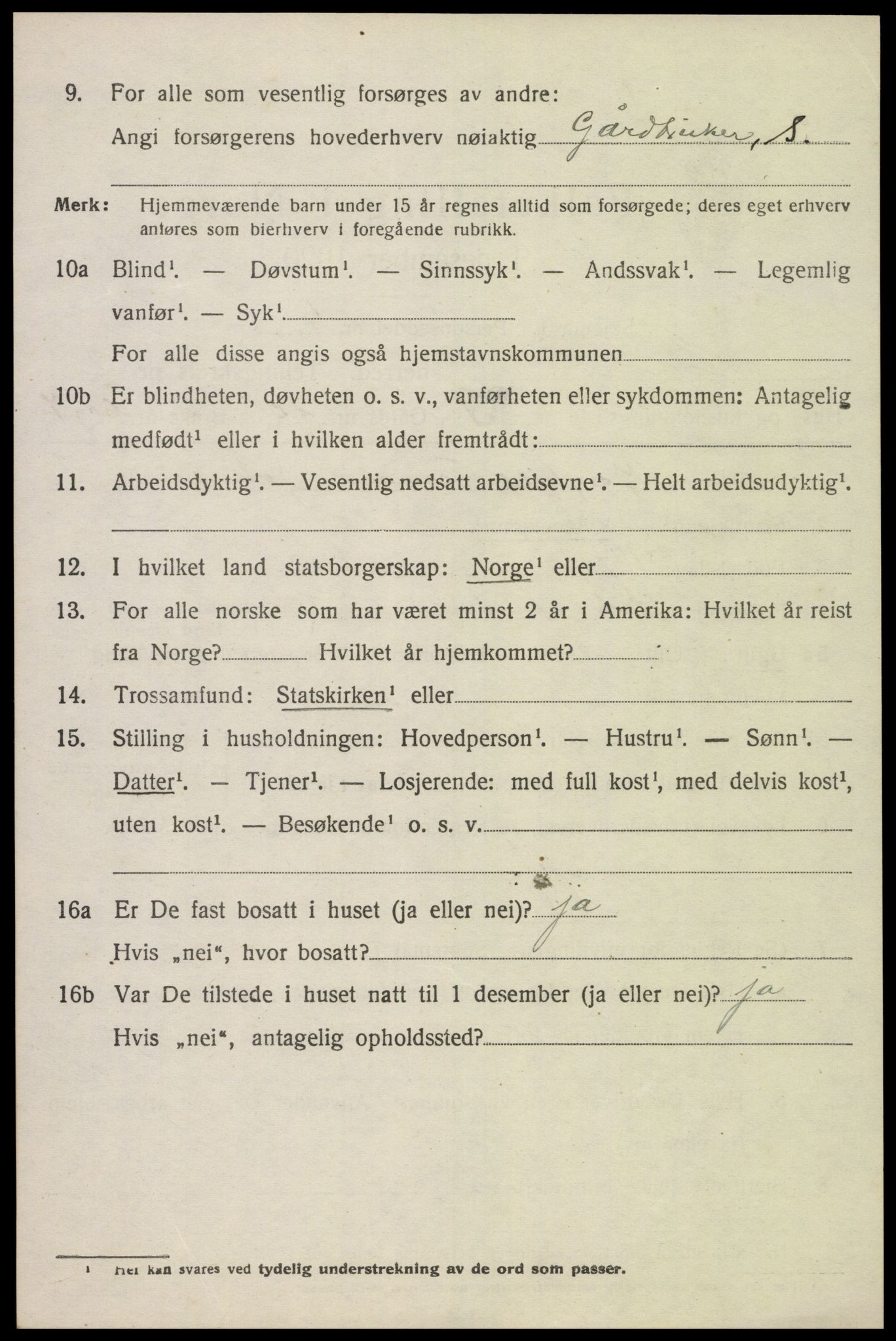 SAK, 1920 census for Sør-Audnedal, 1920, p. 1604