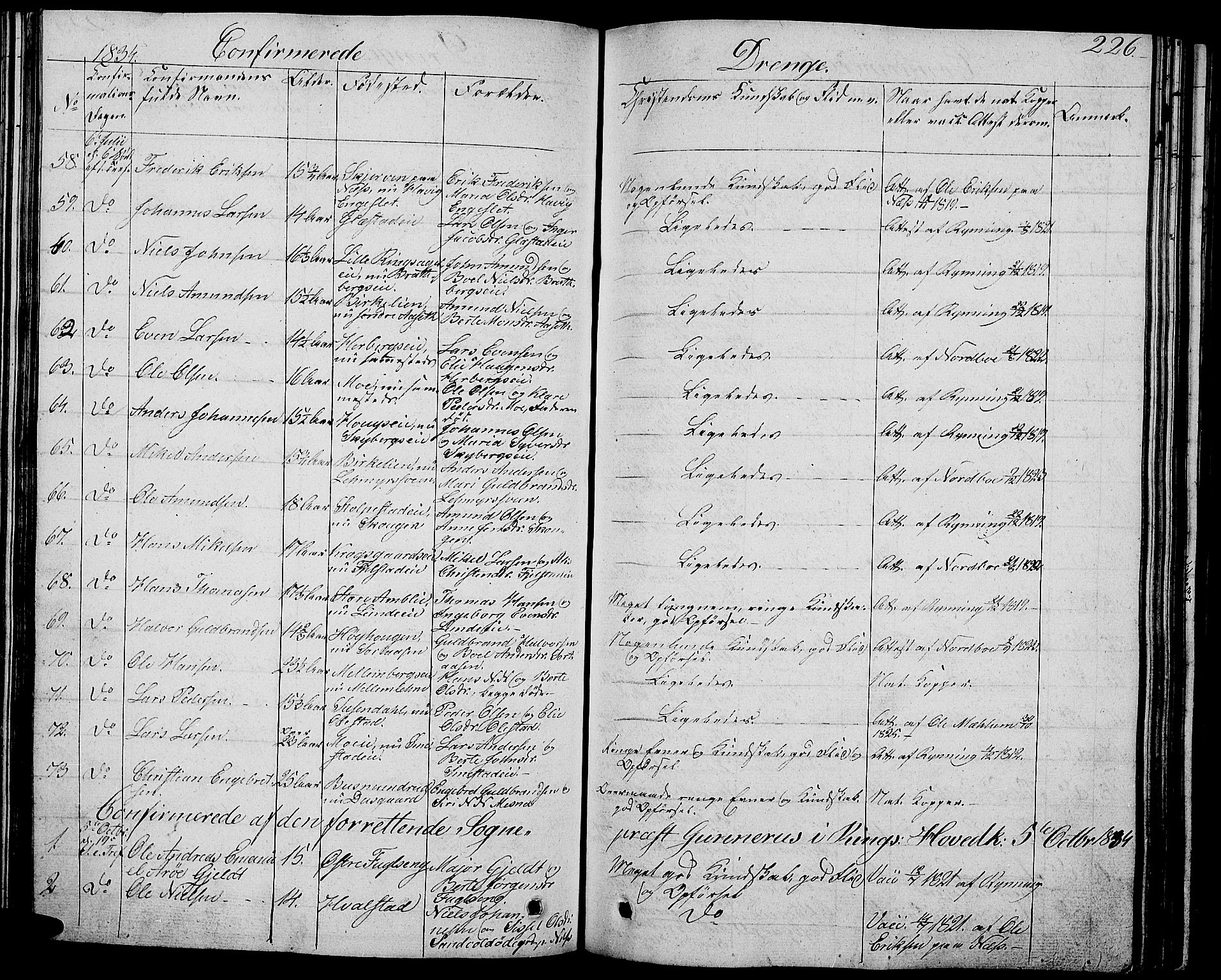 Ringsaker prestekontor, AV/SAH-PREST-014/L/La/L0004: Parish register (copy) no. 4, 1827-1838, p. 226