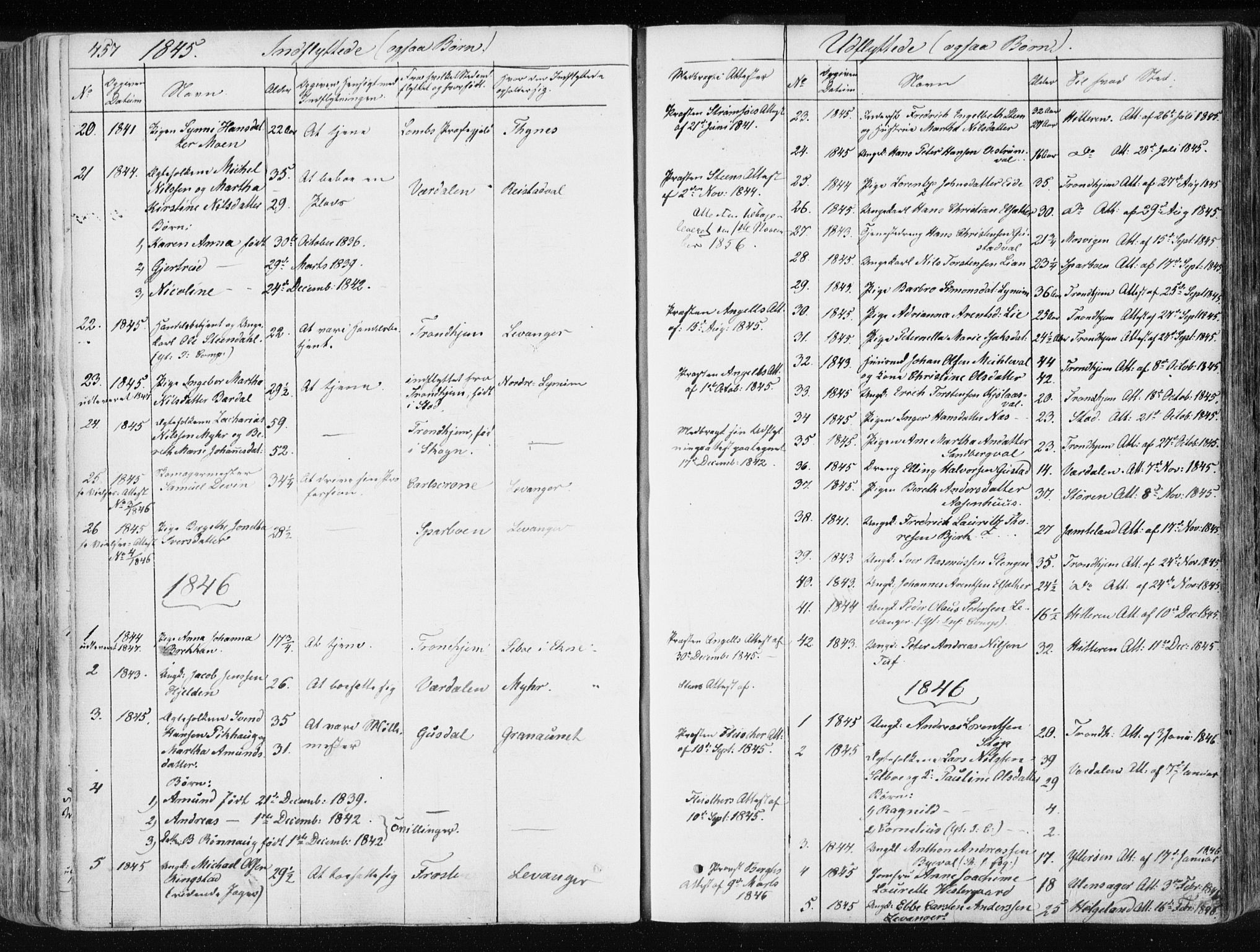 Ministerialprotokoller, klokkerbøker og fødselsregistre - Nord-Trøndelag, SAT/A-1458/717/L0154: Parish register (official) no. 717A06 /1, 1836-1849, p. 457