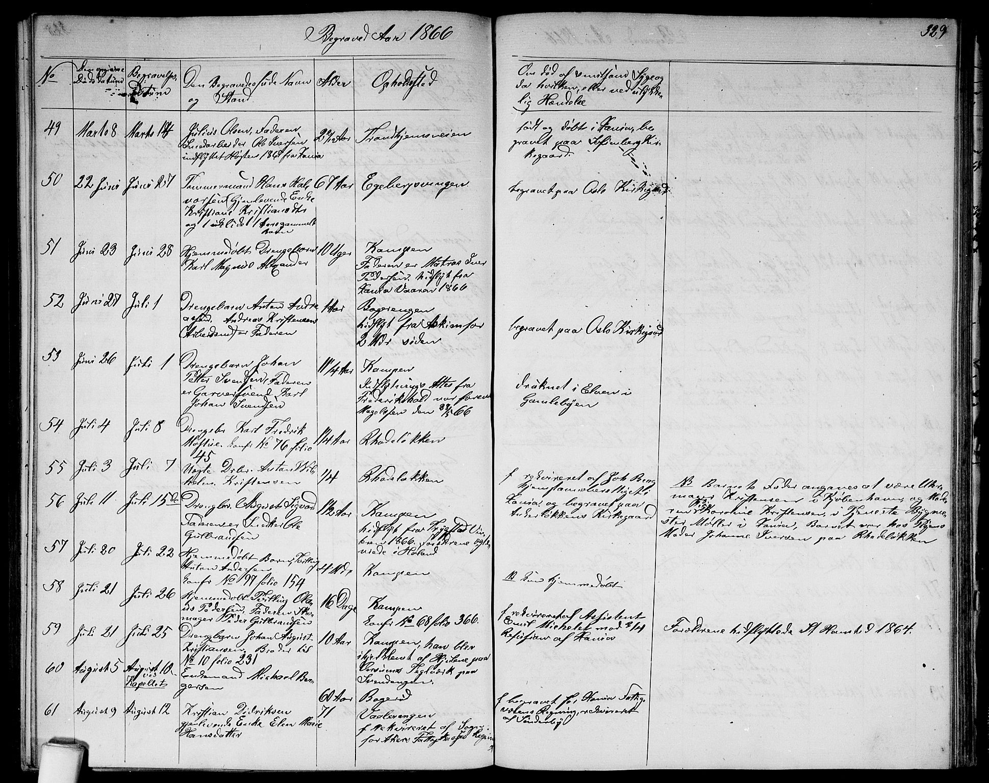 Østre Aker prestekontor Kirkebøker, SAO/A-10840/G/Ga/L0002: Parish register (copy) no. I 2, 1861-1867, p. 329