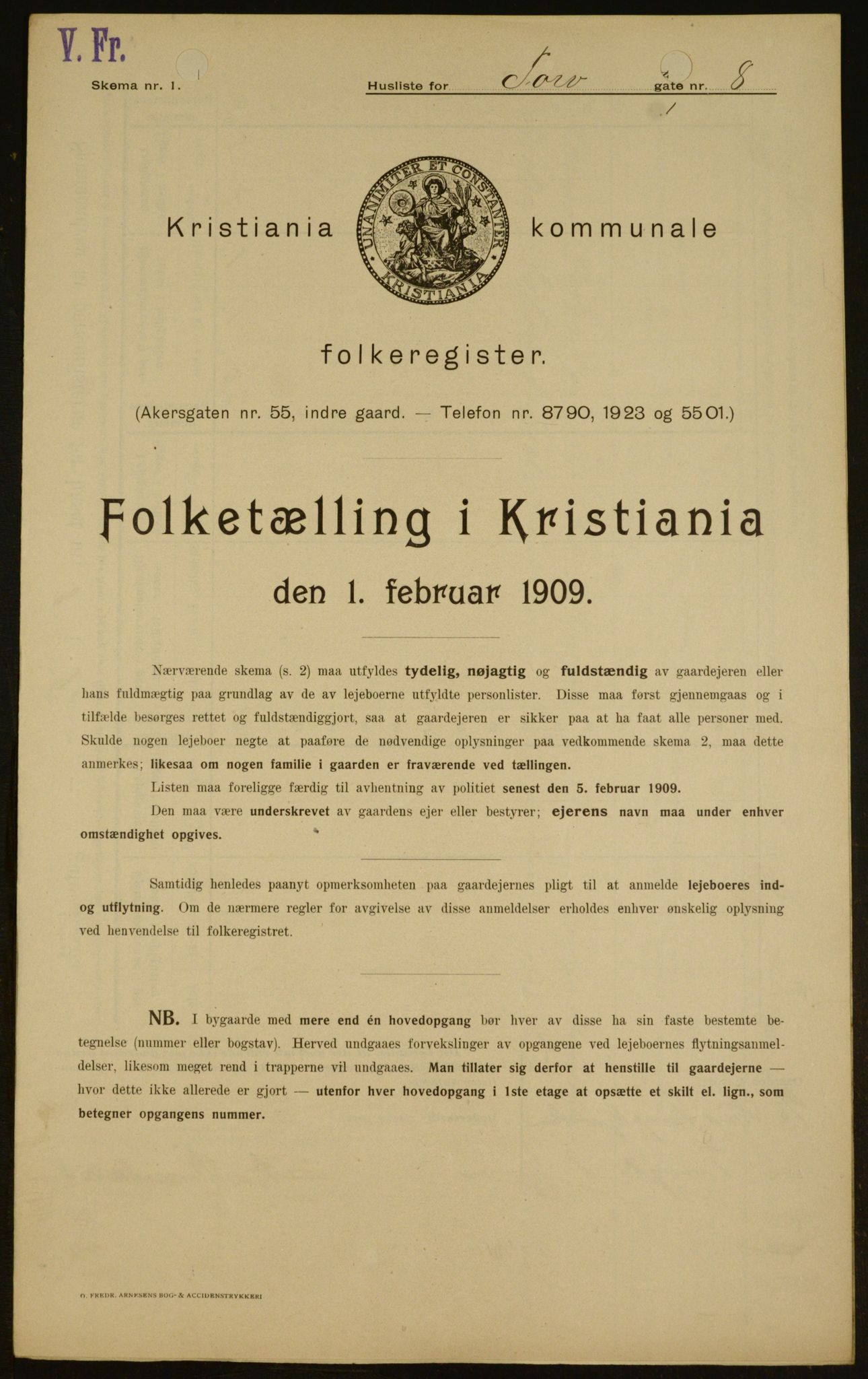 OBA, Municipal Census 1909 for Kristiania, 1909, p. 103350