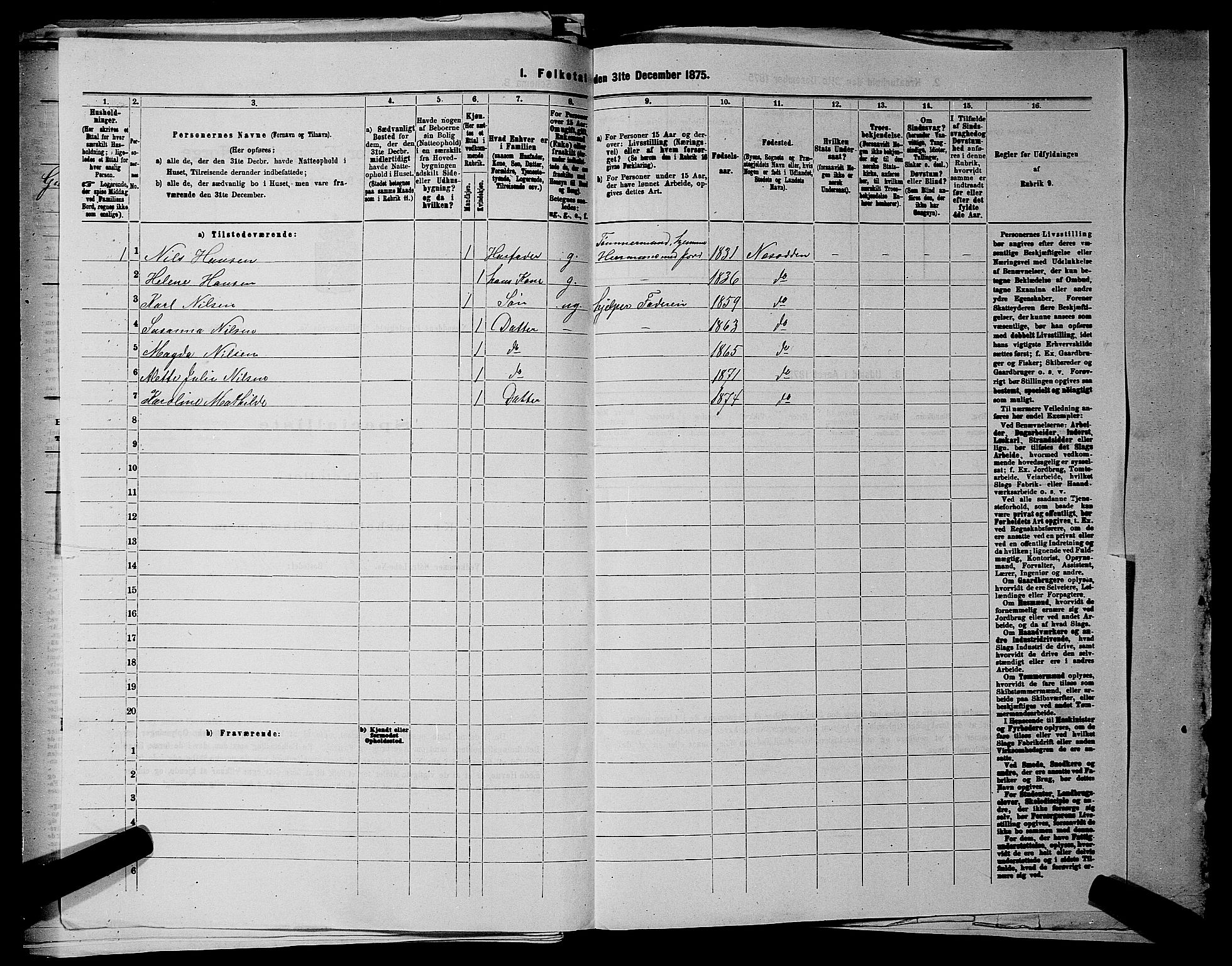 RA, 1875 census for 0216P Nesodden, 1875, p. 423