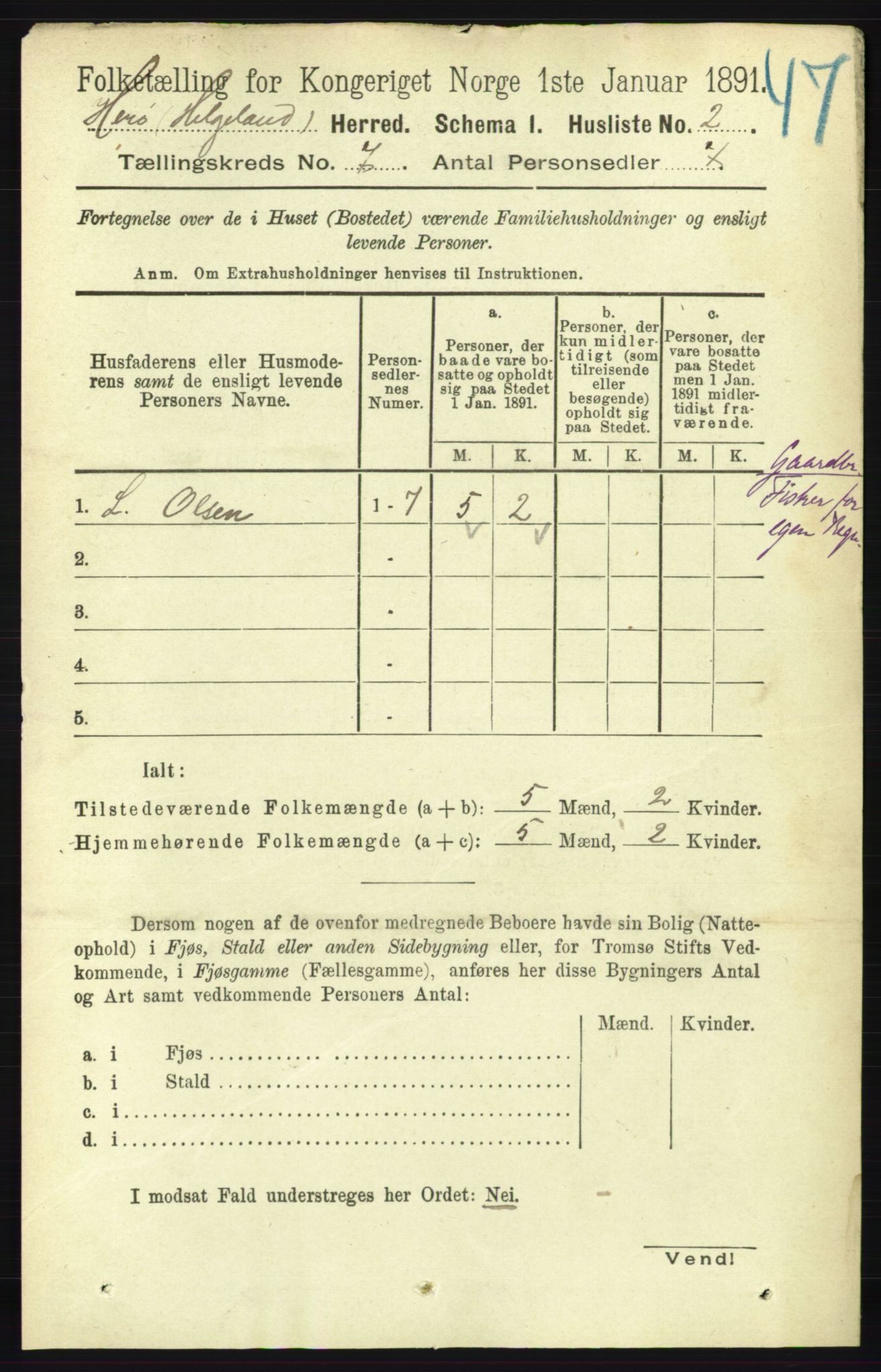 RA, 1891 census for 1818 Herøy, 1891, p. 2208