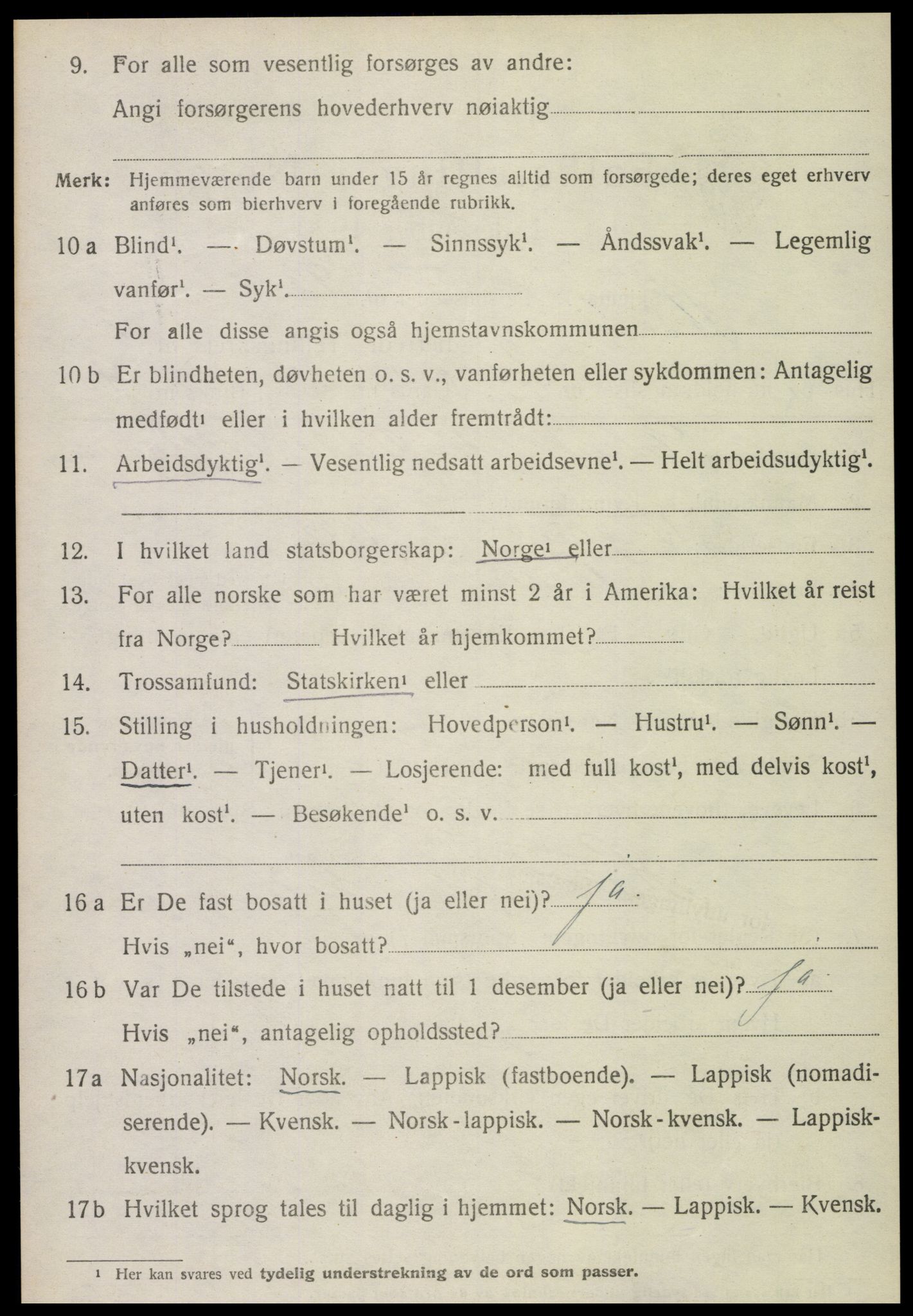 SAT, 1920 census for Åsen, 1920, p. 1905