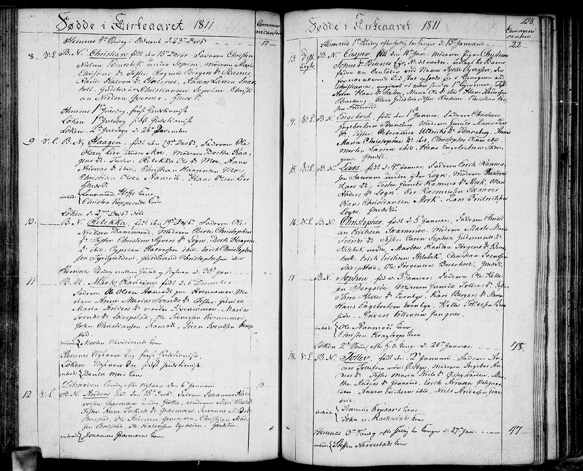 Høland prestekontor Kirkebøker, AV/SAO-A-10346a/F/Fa/L0006: Parish register (official) no. I 6, 1794-1814, p. 128