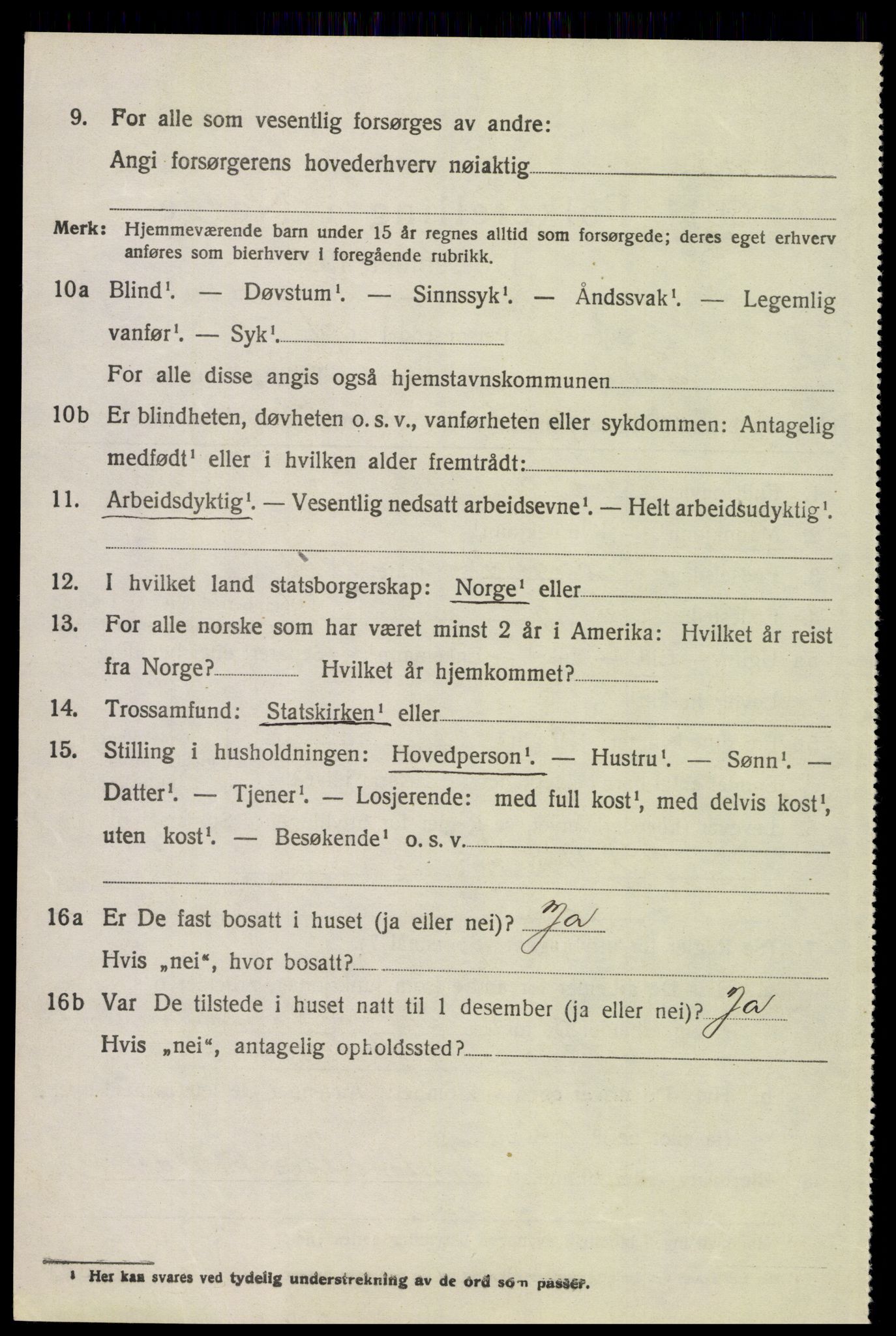 SAH, 1920 census for Tolga, 1920, p. 8458