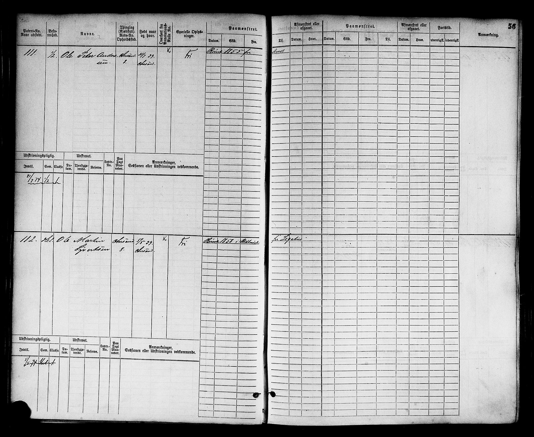 Kristiansand mønstringskrets, AV/SAK-2031-0015/F/Fb/L0003: Hovedrulle nr 1-762, I-10, 1860-1911, p. 66