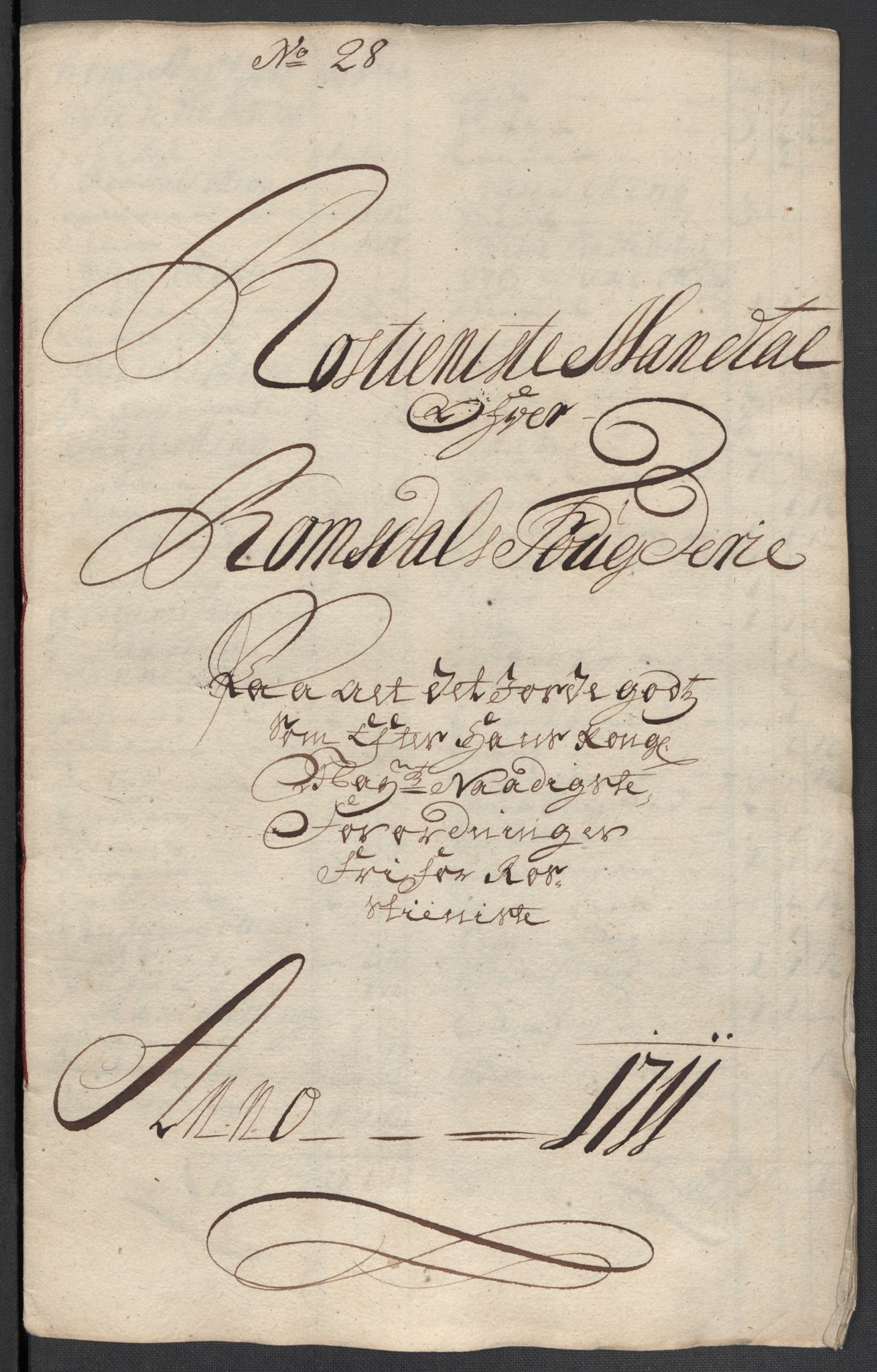 Rentekammeret inntil 1814, Reviderte regnskaper, Fogderegnskap, AV/RA-EA-4092/R55/L3660: Fogderegnskap Romsdal, 1711, p. 422