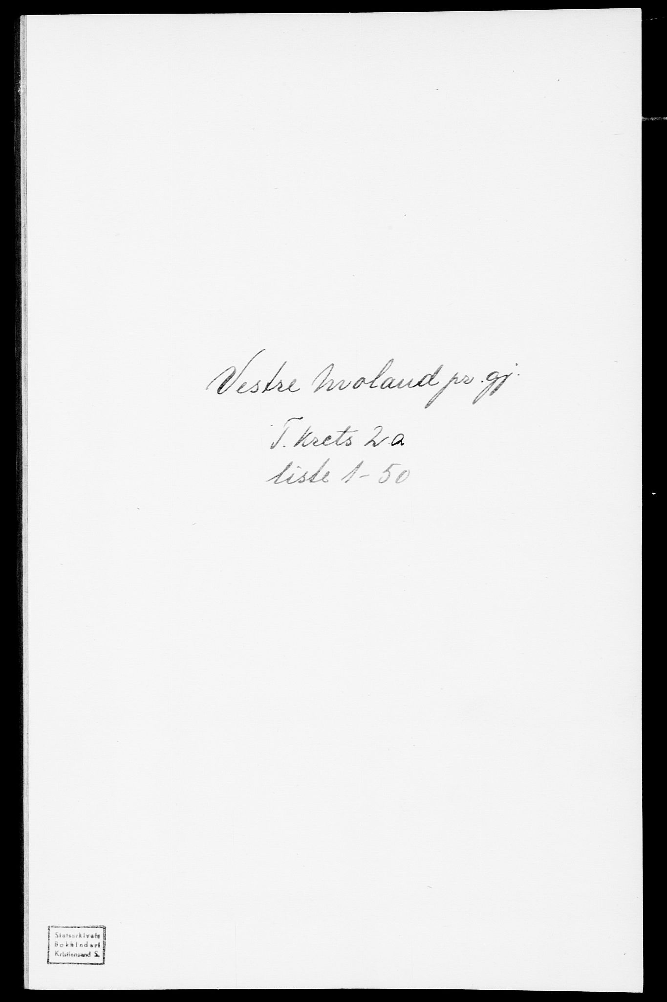 SAK, 1875 census for 0926L Vestre Moland/Vestre Moland, 1875, p. 174