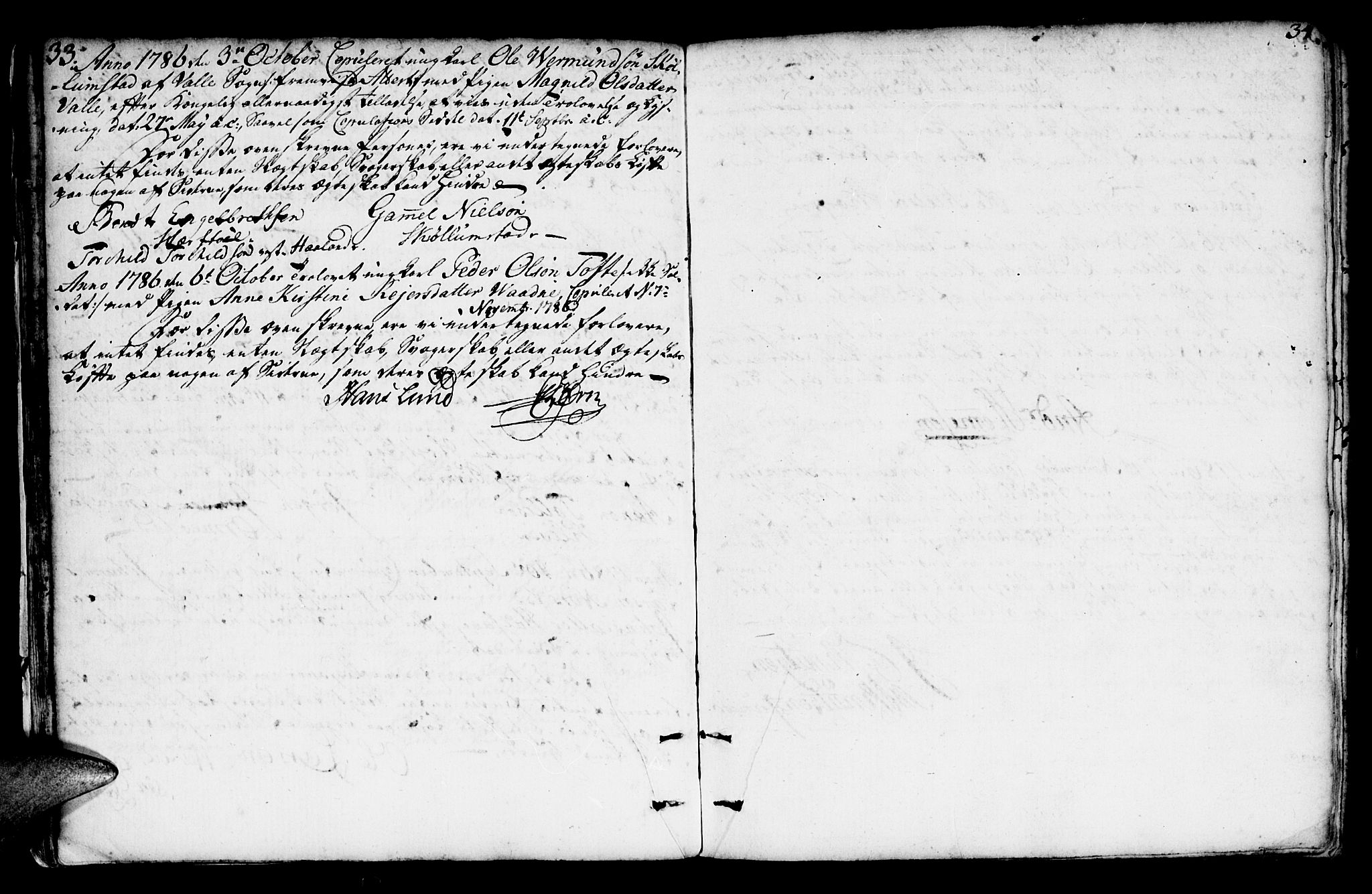 Mandal sokneprestkontor, AV/SAK-1111-0030/F/Fa/Faa/L0007: Parish register (official) no. A 7, 1783-1818, p. 33-34