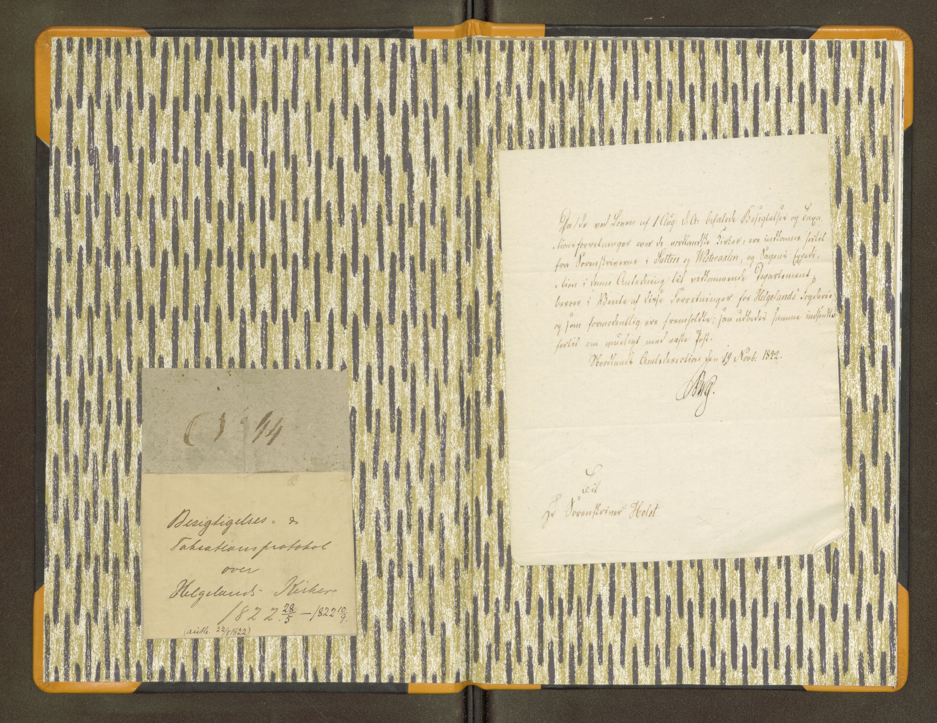 Helgeland sorenskriveri, SAT/A-0004/1/1B/L0001: Ekstrarettsprotokoll, 1822