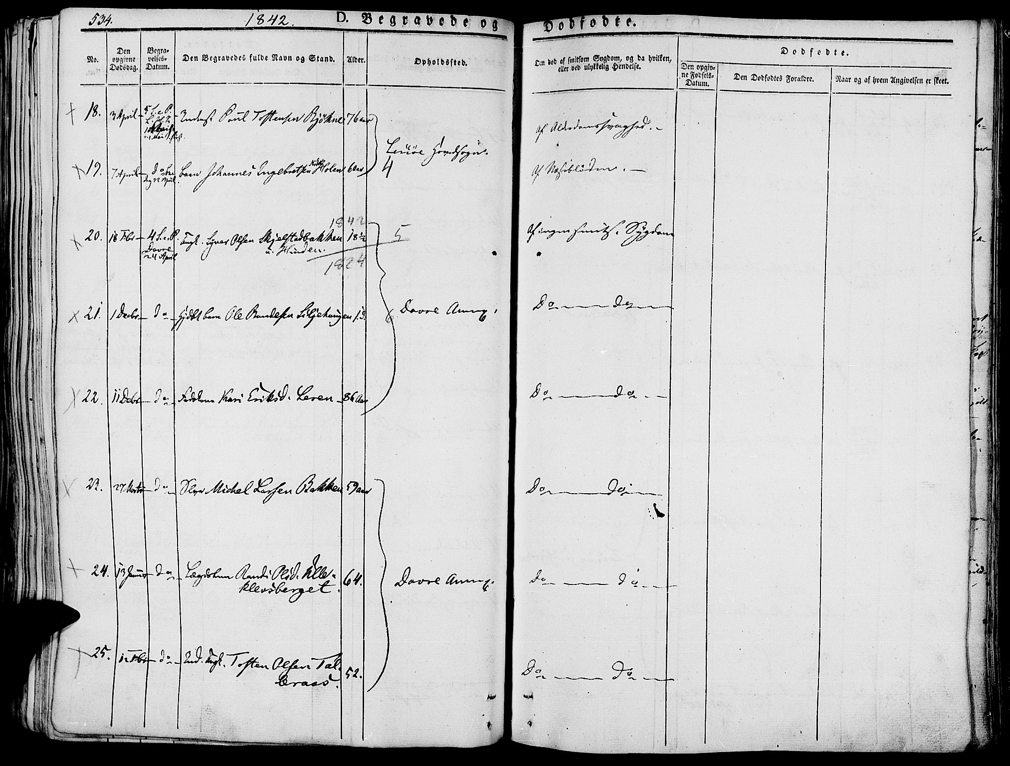 Lesja prestekontor, AV/SAH-PREST-068/H/Ha/Haa/L0005: Parish register (official) no. 5, 1830-1842, p. 534