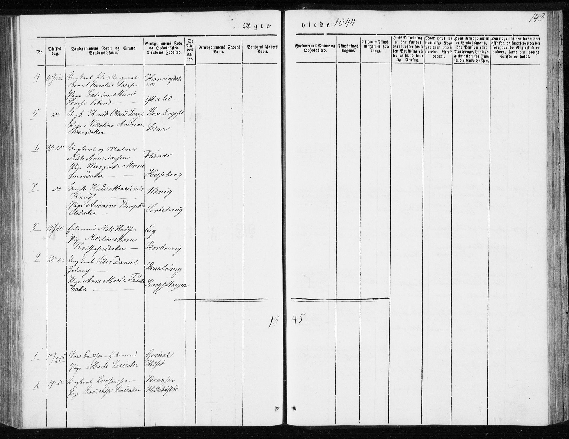 Ministerialprotokoller, klokkerbøker og fødselsregistre - Møre og Romsdal, AV/SAT-A-1454/528/L0415: Curate's parish register no. 528B03, 1843-1852, p. 143