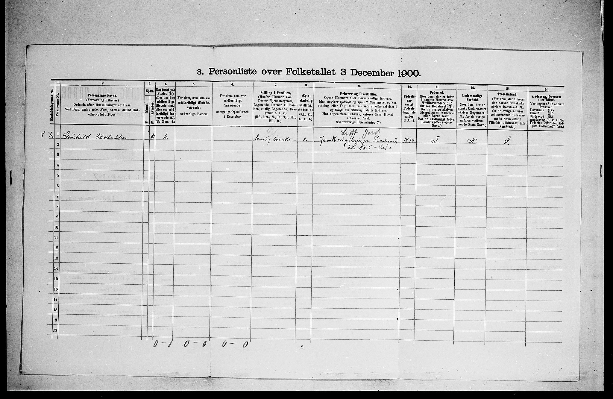 RA, 1900 census for Modum, 1900, p. 919
