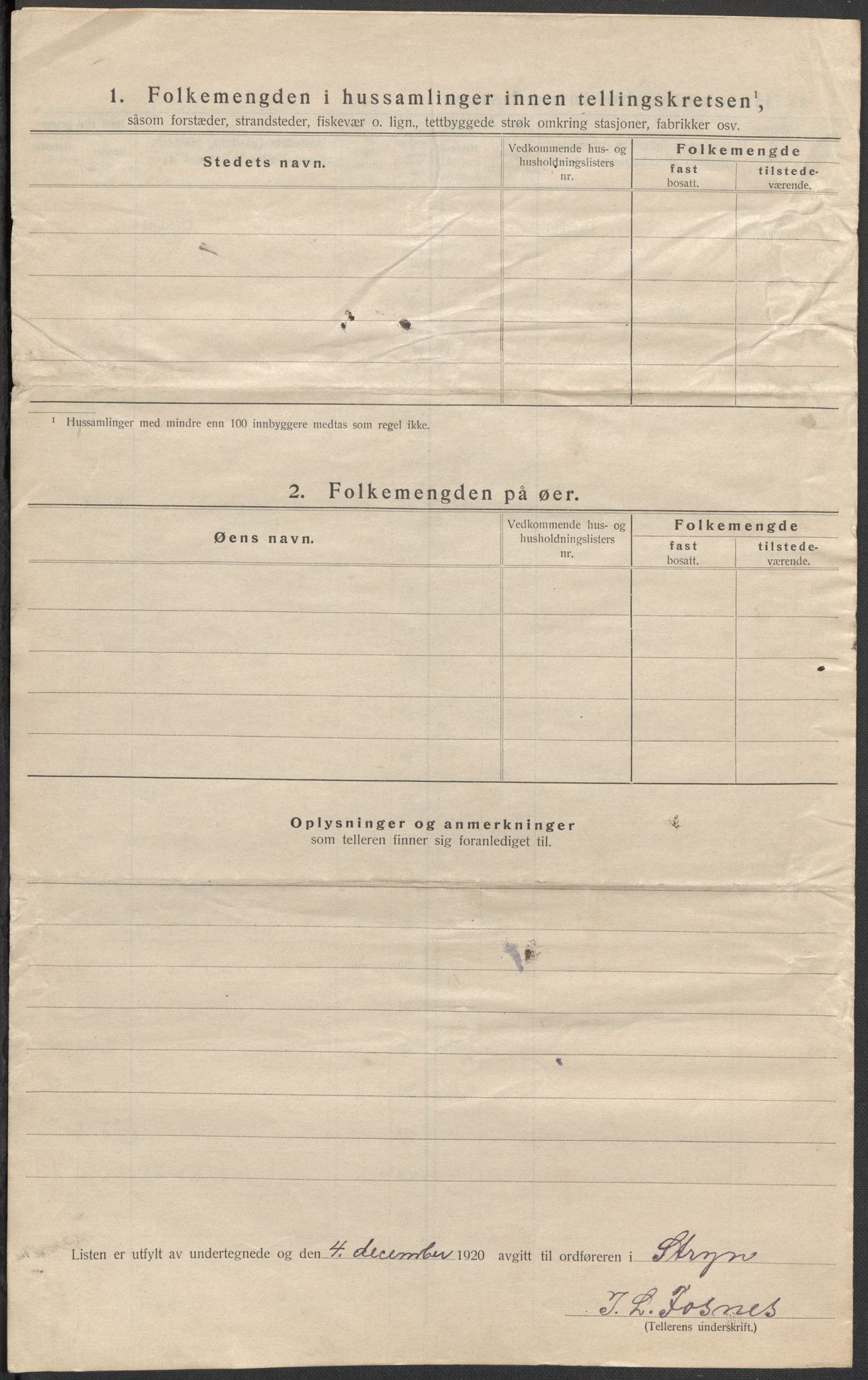 SAB, 1920 census for Stryn, 1920, p. 22