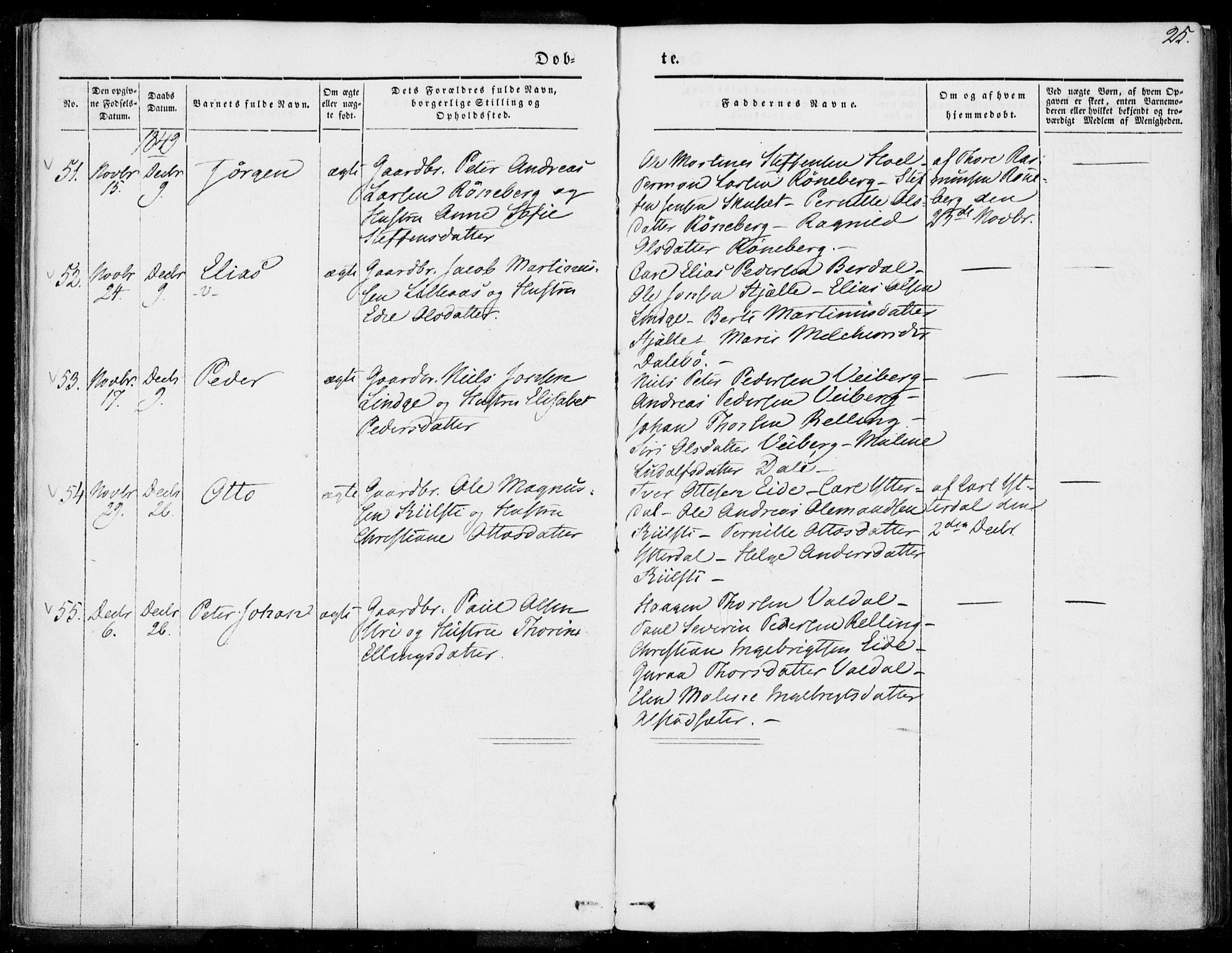 Ministerialprotokoller, klokkerbøker og fødselsregistre - Møre og Romsdal, SAT/A-1454/519/L0249: Parish register (official) no. 519A08, 1846-1868, p. 25