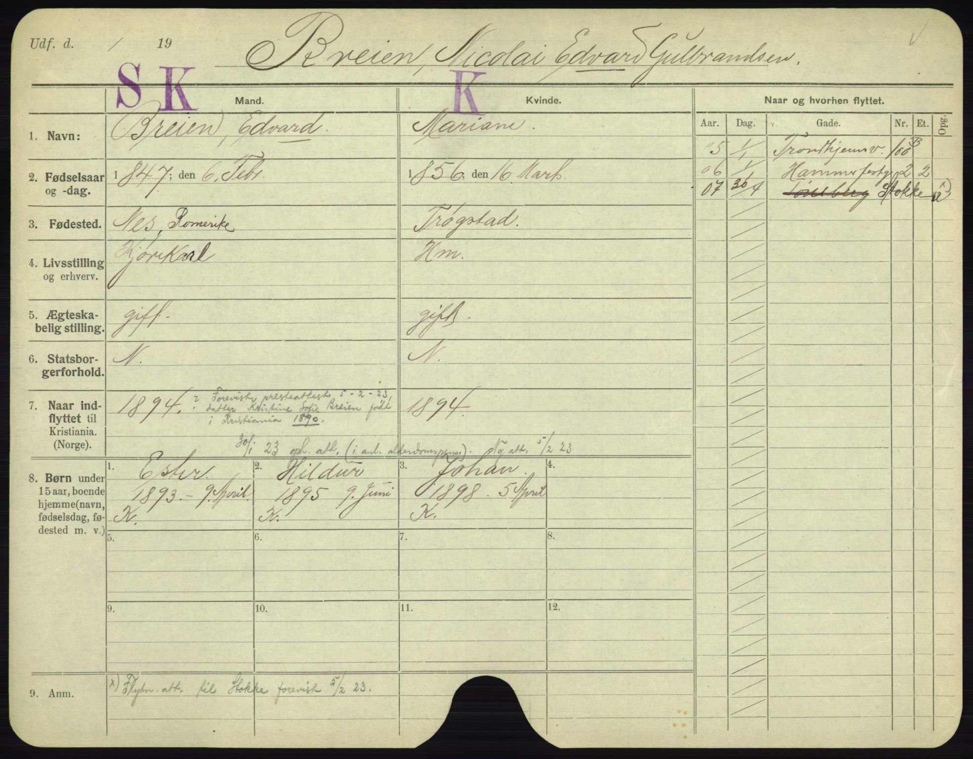 Oslo folkeregister, Registerkort, AV/SAO-A-11715/F/Fa/Fac/L0002: Menn, 1906-1914, p. 252a