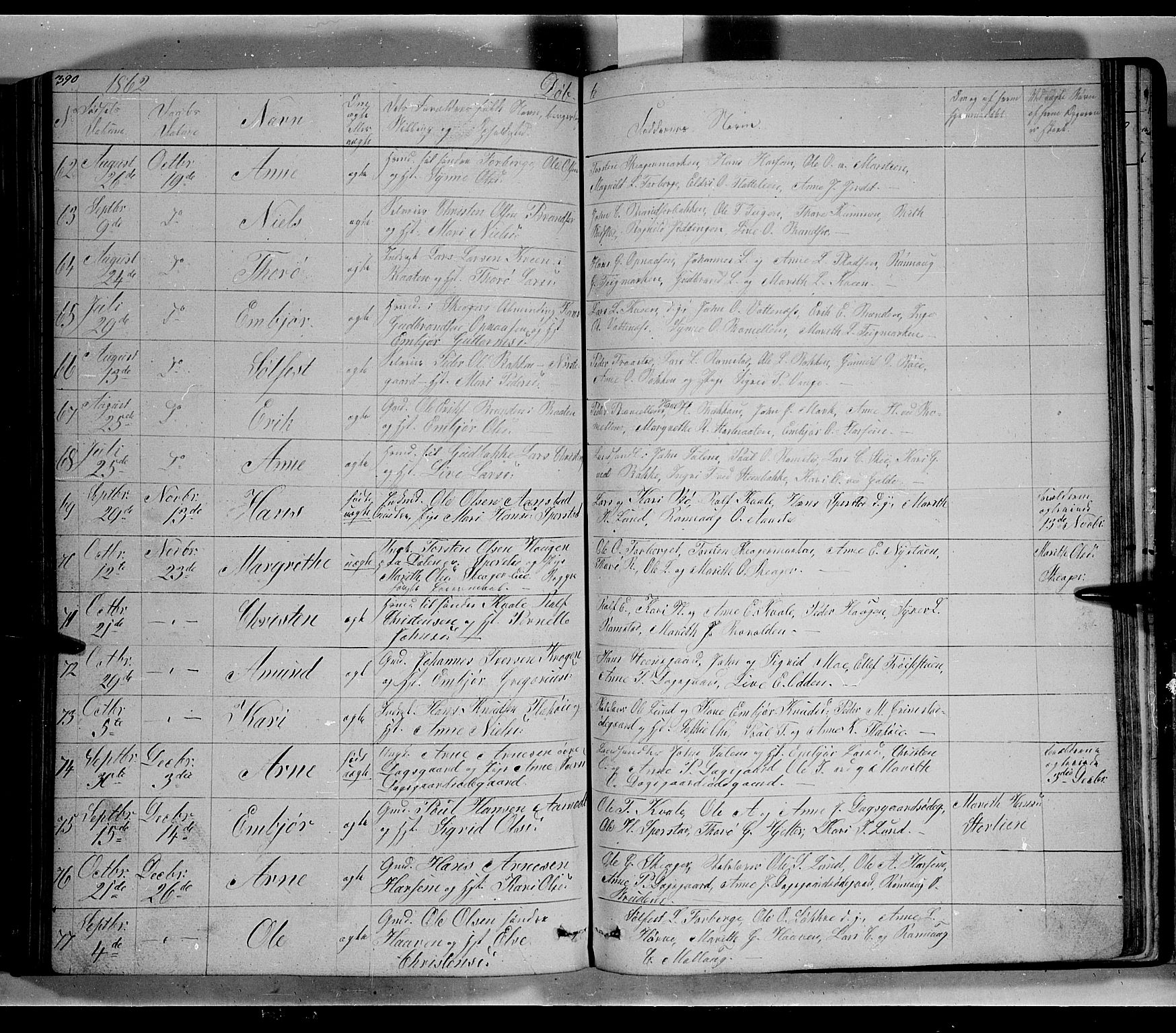 Lom prestekontor, SAH/PREST-070/L/L0004: Parish register (copy) no. 4, 1845-1864, p. 390-391
