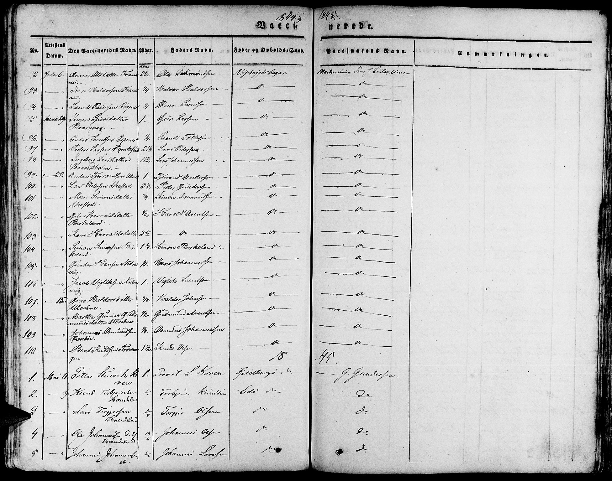 Fjelberg sokneprestembete, SAB/A-75201/H/Haa: Parish register (official) no. A 6, 1835-1851, p. 445