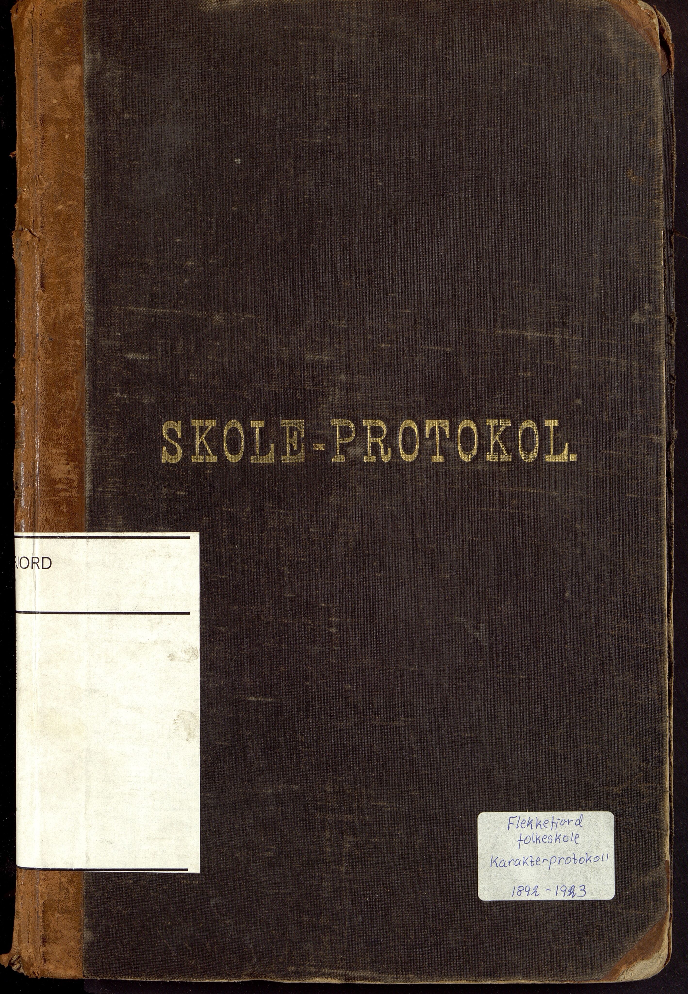 Flekkefjord By - Flekkefjord Folkeskole, ARKSOR/1004FG550/G/L0001: Karakterprotokoll, 1892-1923