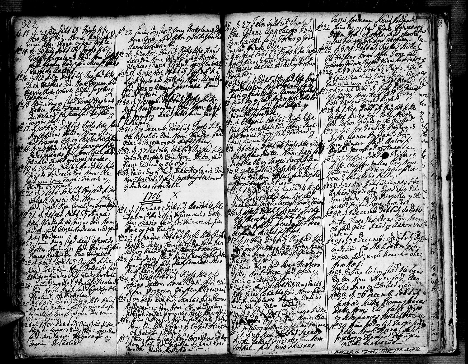 Bygland sokneprestkontor, SAK/1111-0006/F/Fa/Fab/L0001: Parish register (official) no. A 1, 1725-1766