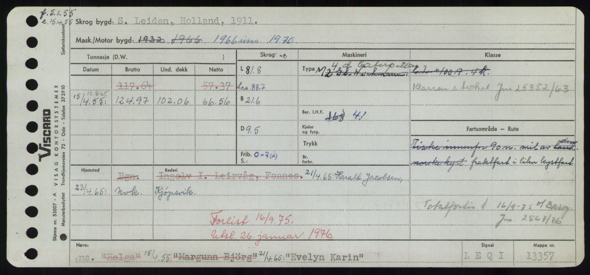 Sjøfartsdirektoratet med forløpere, Skipsmålingen, RA/S-1627/H/Hd/L0009: Fartøy, E, p. 605