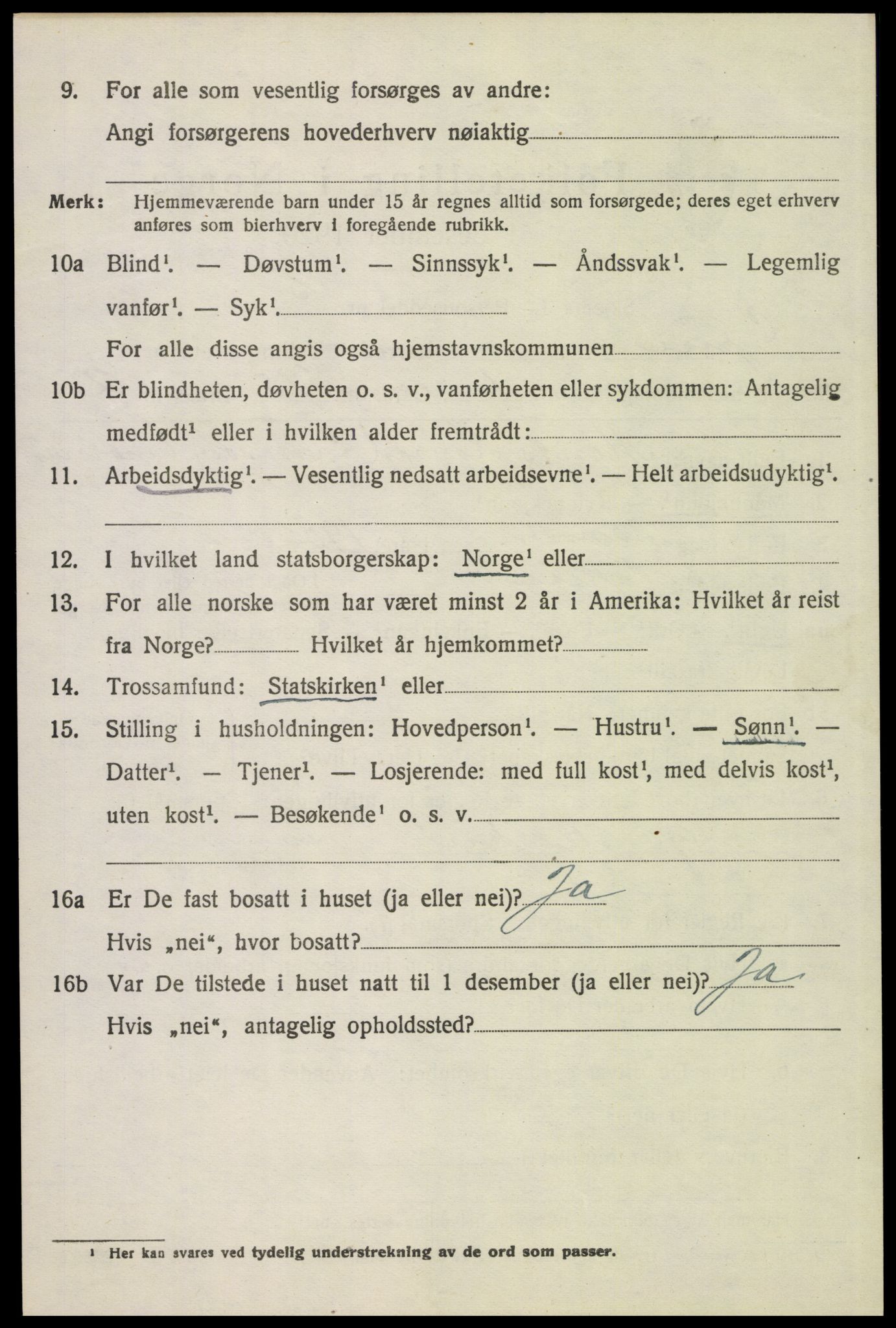 SAH, 1920 census for Grue, 1920, p. 2488