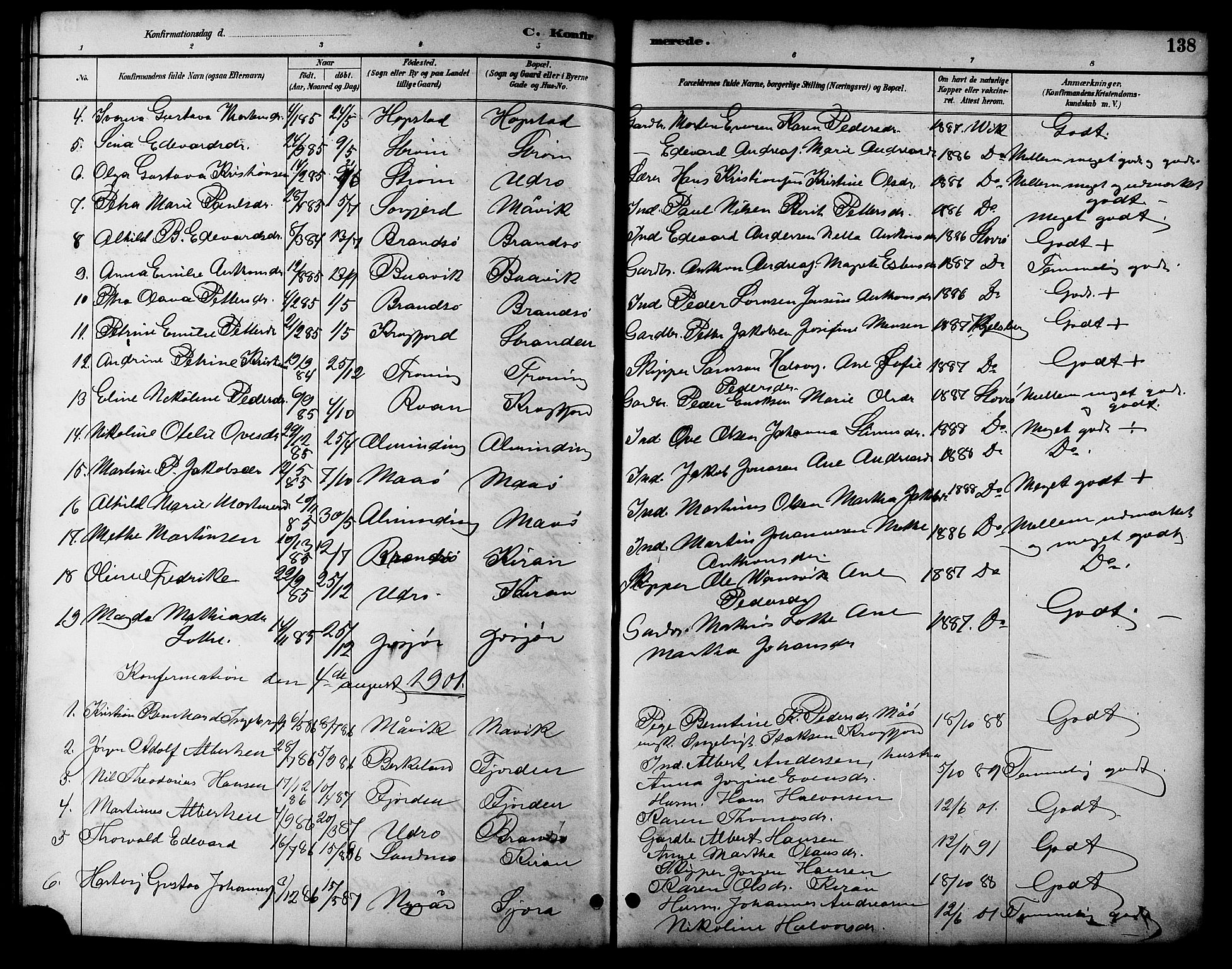 Ministerialprotokoller, klokkerbøker og fødselsregistre - Sør-Trøndelag, SAT/A-1456/657/L0716: Parish register (copy) no. 657C03, 1889-1904, p. 138