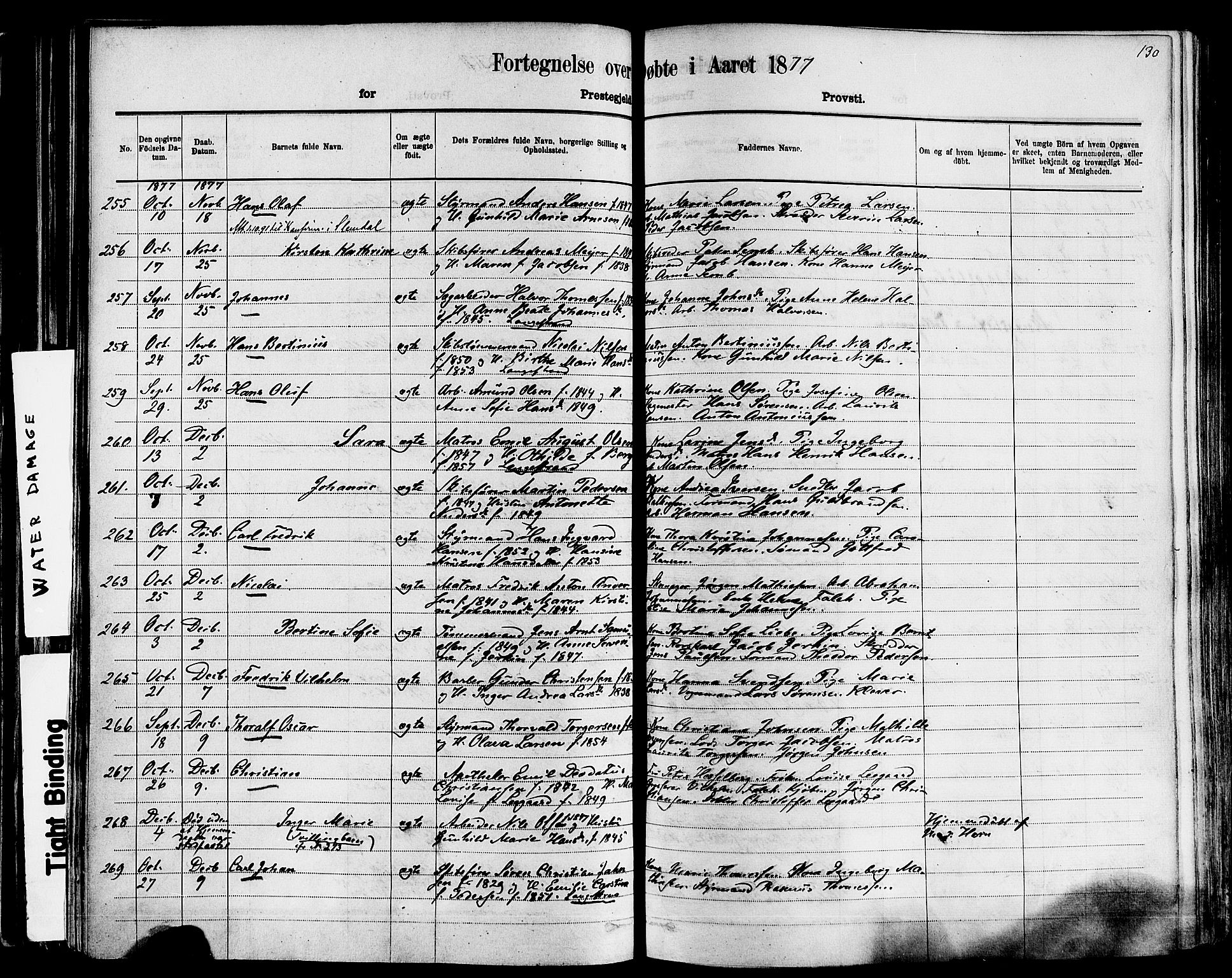 Larvik kirkebøker, SAKO/A-352/F/Fa/L0006: Parish register (official) no. I 6, 1871-1883, p. 130