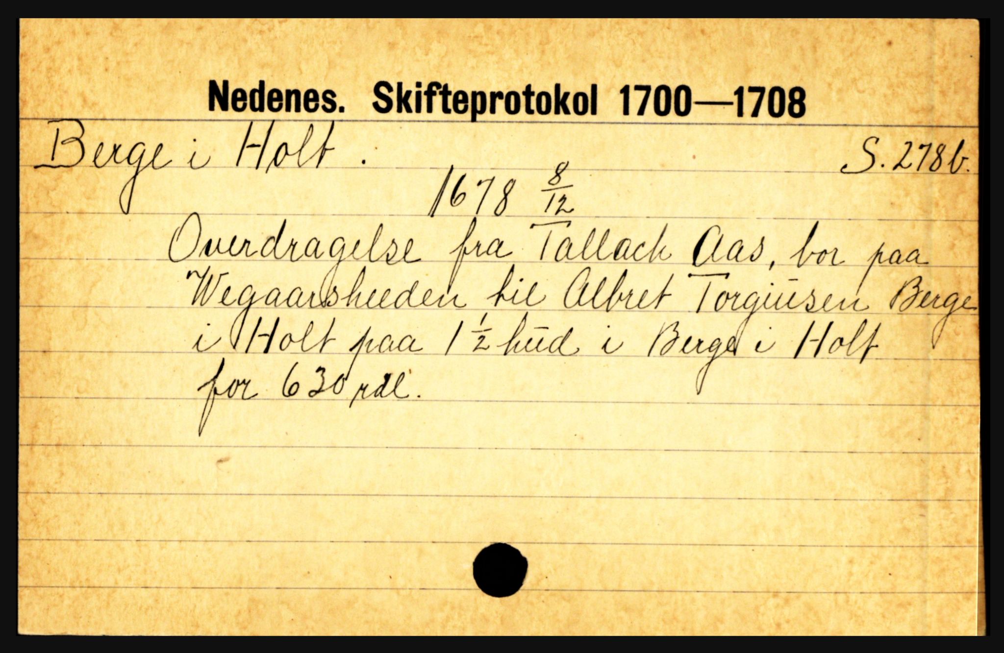 Nedenes sorenskriveri før 1824, AV/SAK-1221-0007/H, p. 2175