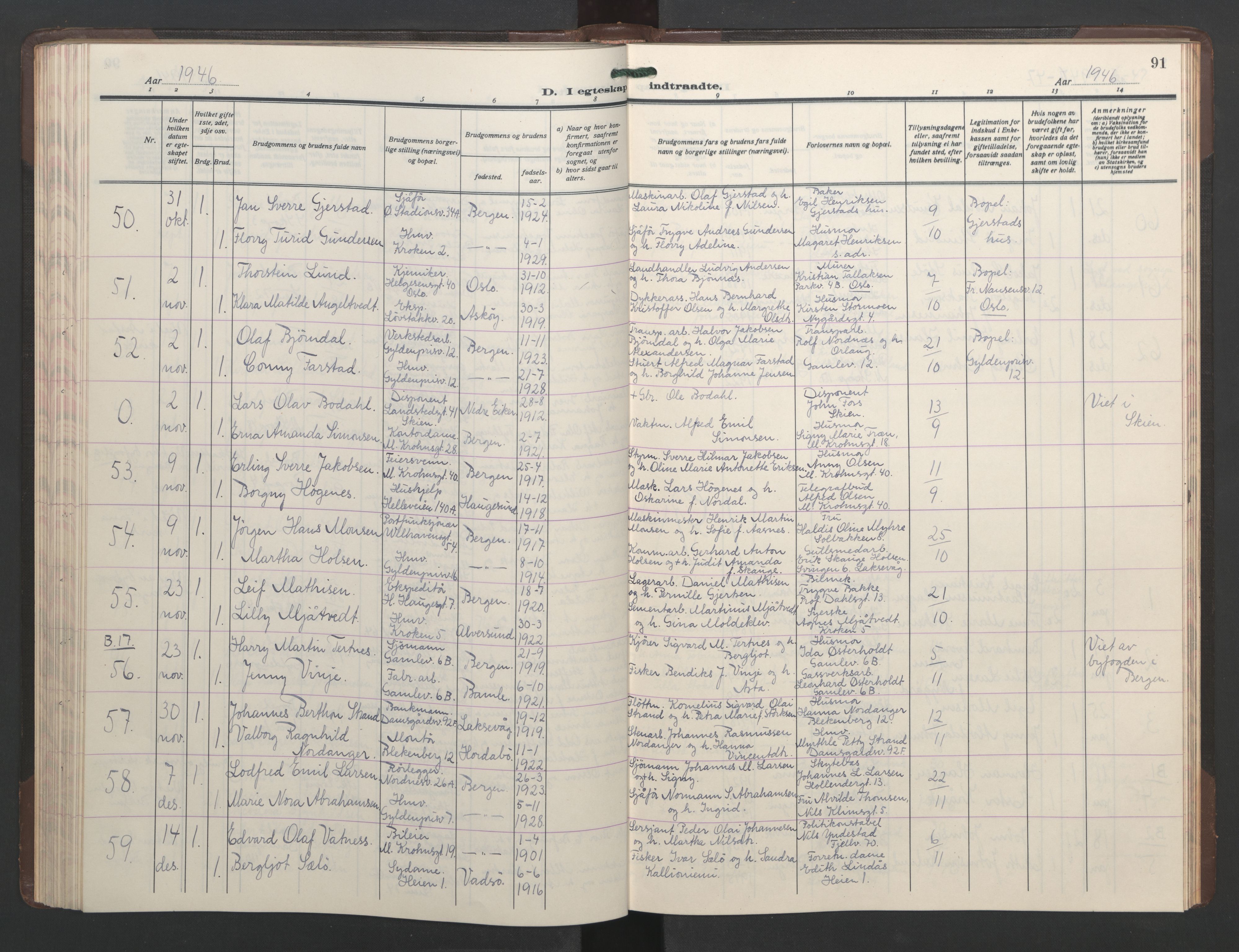 St. Markus sokneprestembete, SAB/A-99935: Parish register (copy) no. C 1, 1928-1947, p. 90b-91a