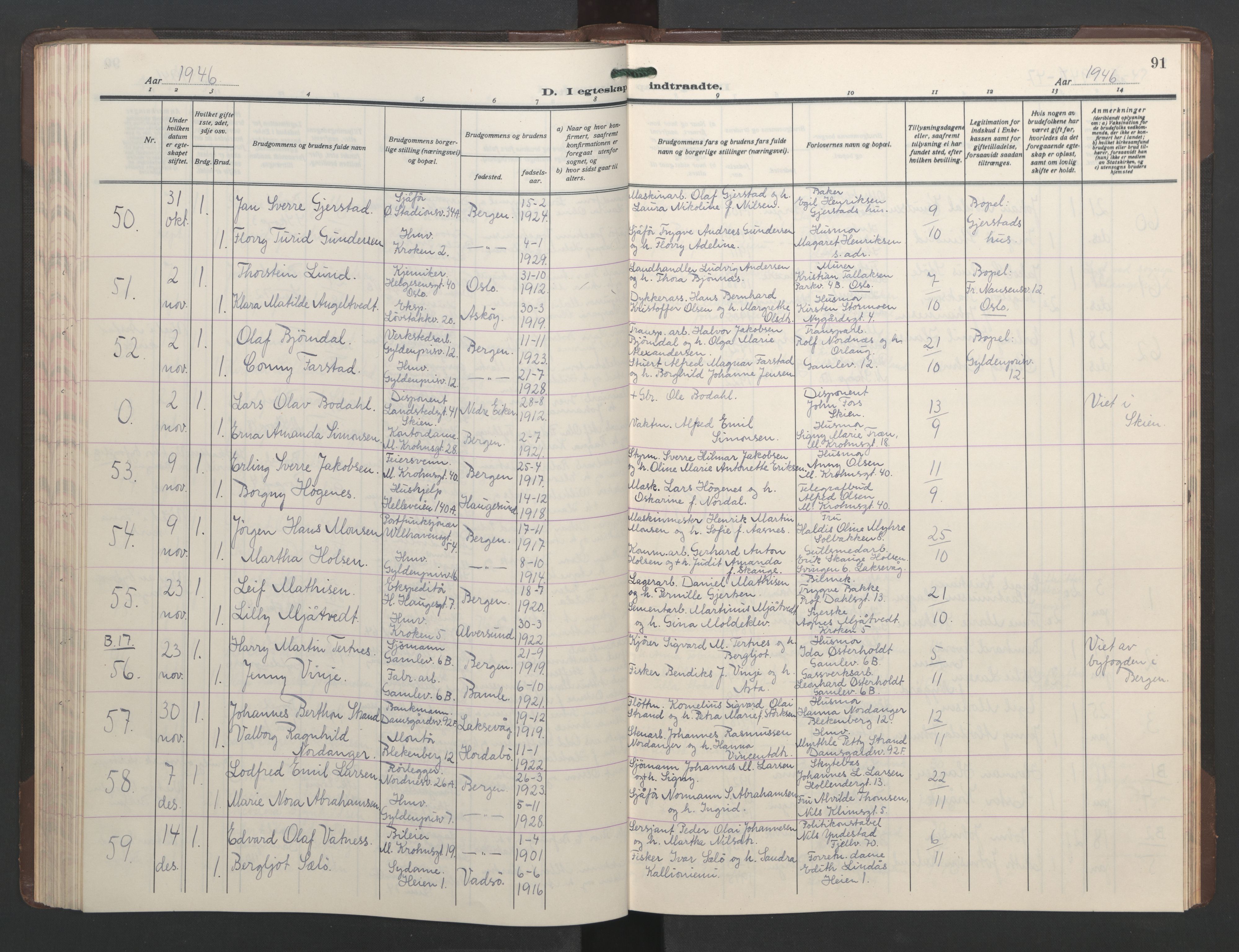 St. Markus sokneprestembete, AV/SAB-A-99935: Parish register (copy) no. C 1, 1928-1947, p. 90b-91a