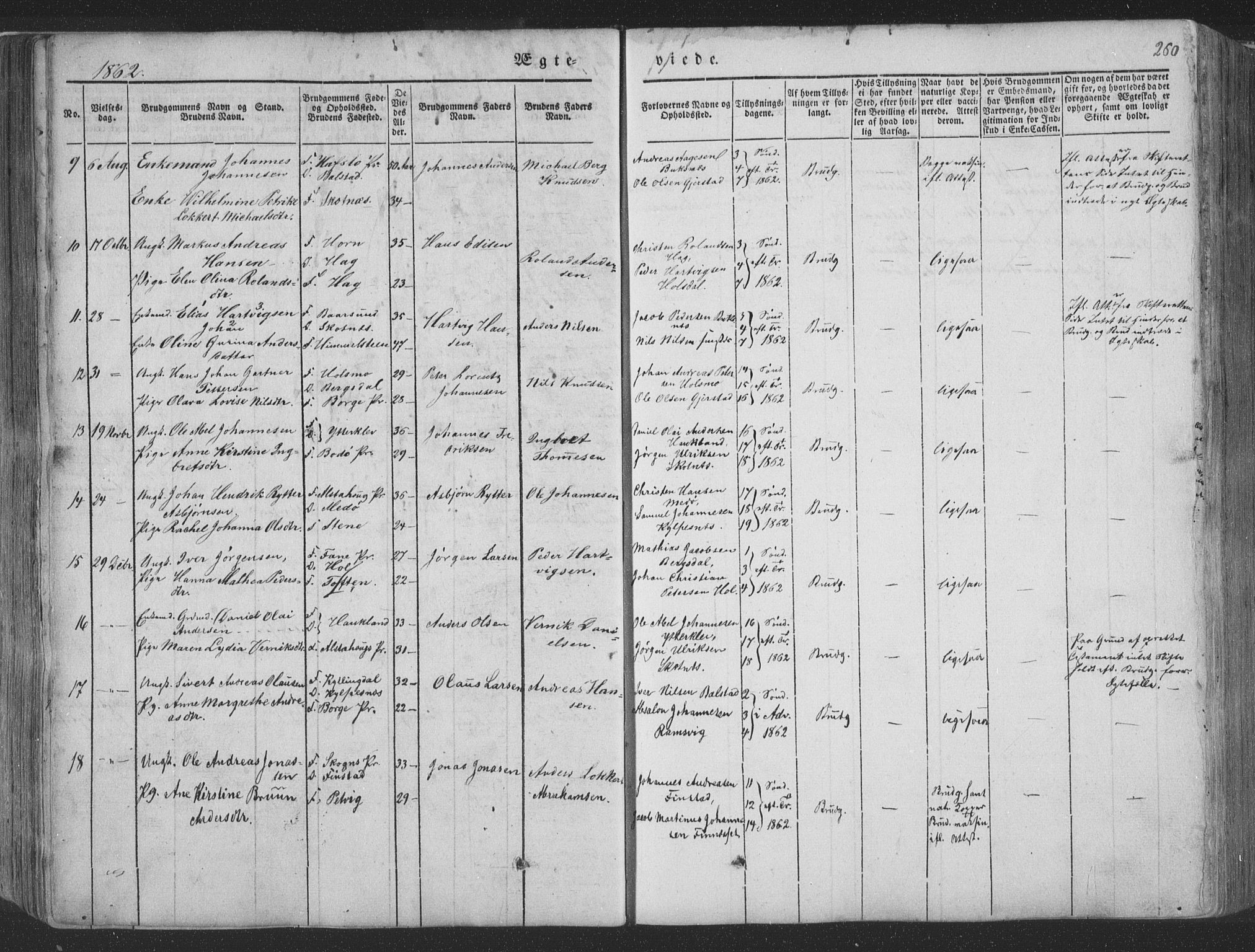 Ministerialprotokoller, klokkerbøker og fødselsregistre - Nordland, AV/SAT-A-1459/881/L1165: Parish register (copy) no. 881C02, 1854-1876, p. 260