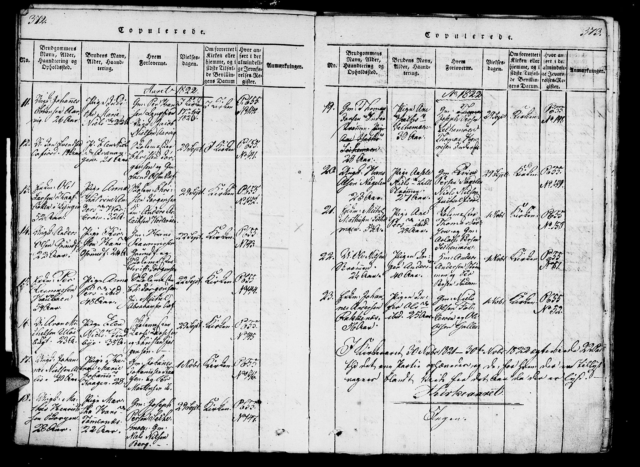 Skjervøy sokneprestkontor, AV/SATØ-S-1300/H/Ha/Haa/L0004kirke: Parish register (official) no. 4, 1820-1838, p. 372-373