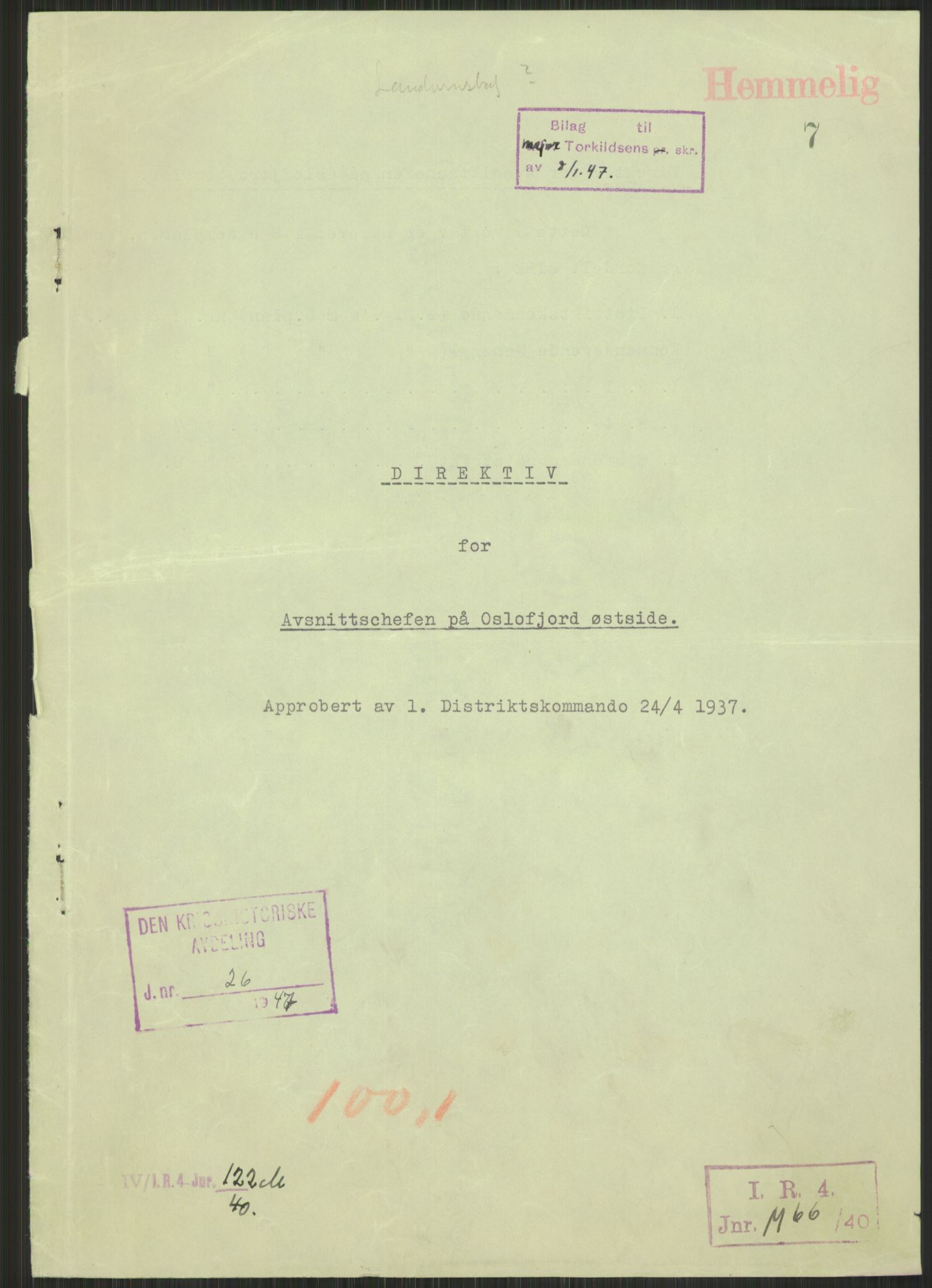 Forsvaret, Forsvarets krigshistoriske avdeling, AV/RA-RAFA-2017/Y/Yb/L0049: II-C-11-100  -  1. Divisjon, 1940, p. 13