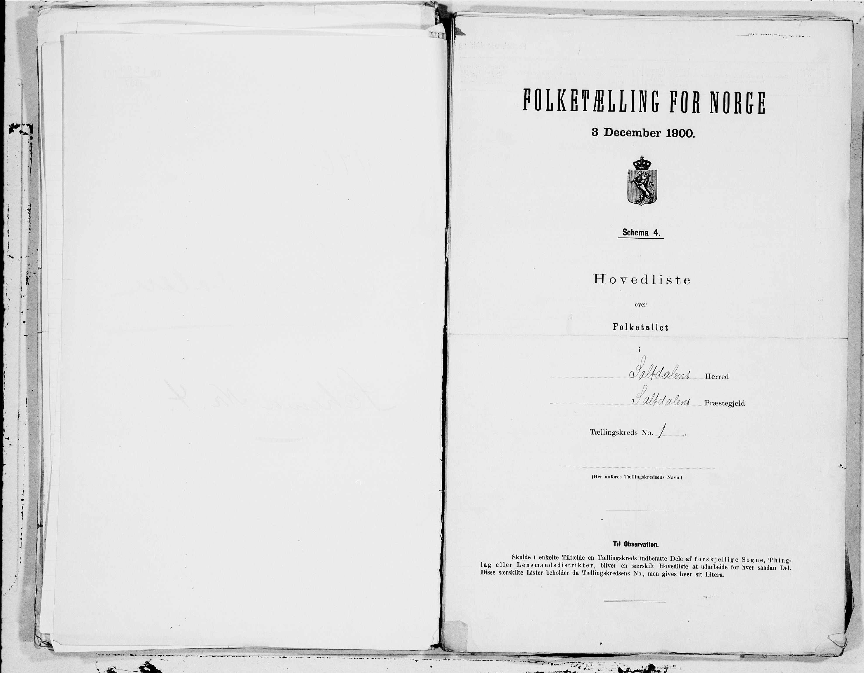 SAT, 1900 census for Saltdal, 1900, p. 2